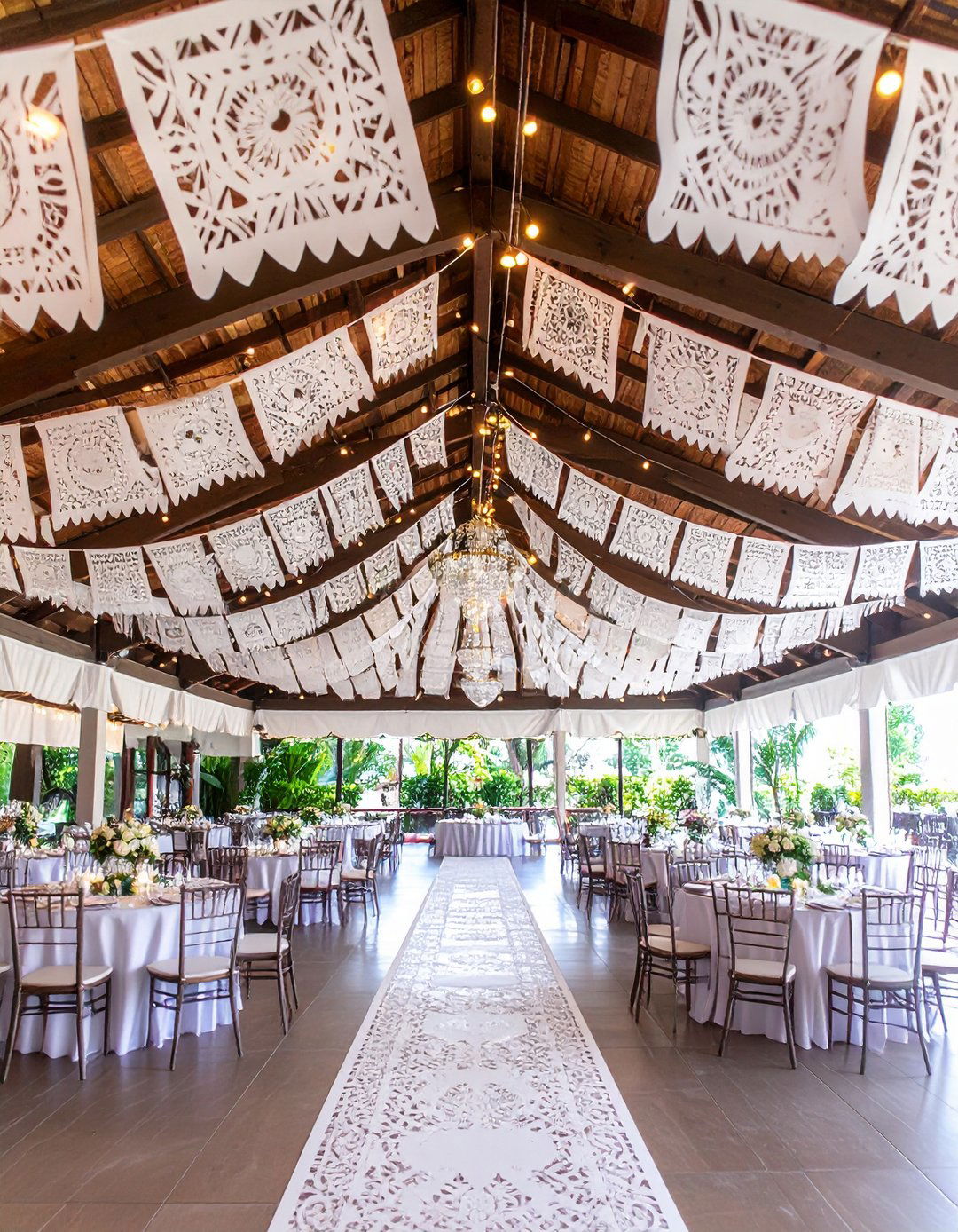 Papel Picado Ceiling Canopy - 25 mexican wedding ideas