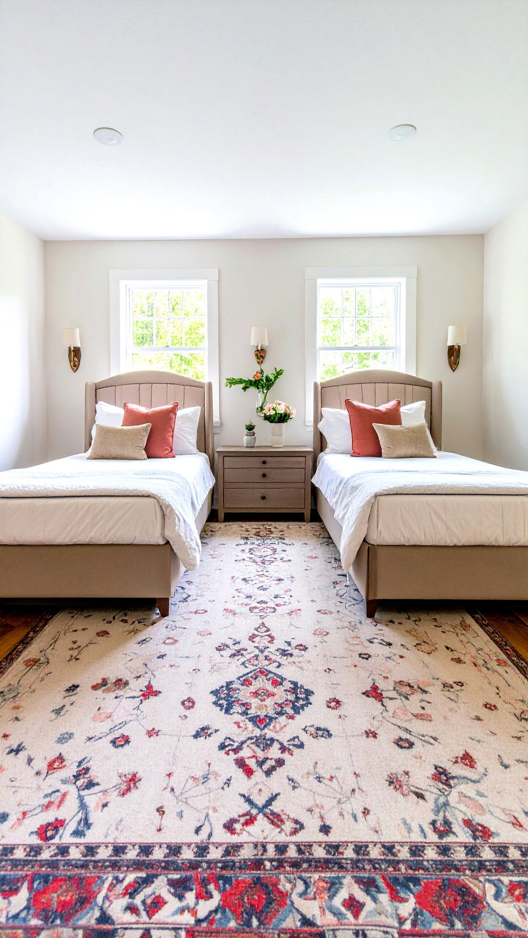 Parallel Twin Beds Bedroom Layout for Sibling Harmony - 25 bedroom layout ideas