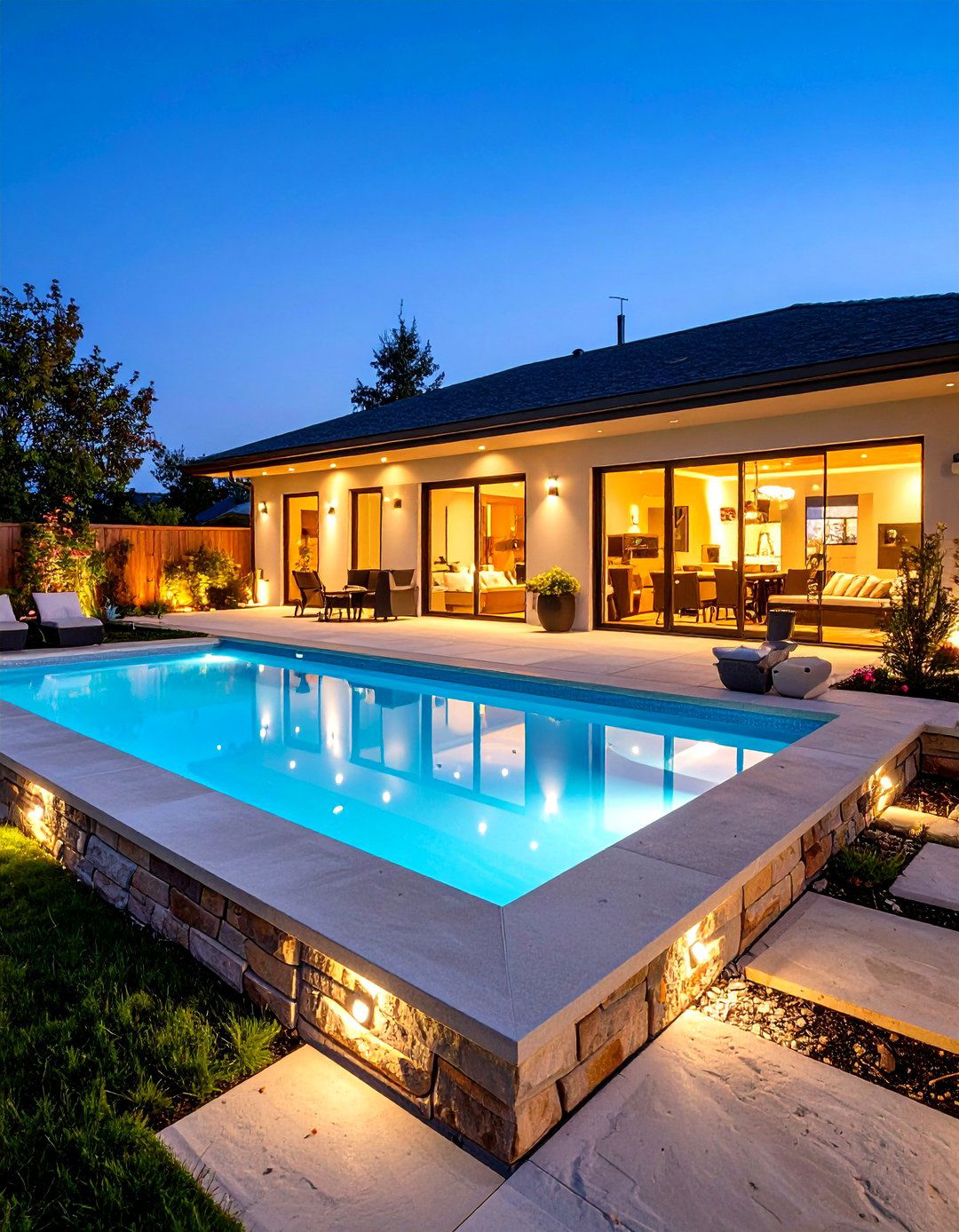 Partially Sunken Pool for Sleek Low Profile Looks - 25 above ground pool ideas