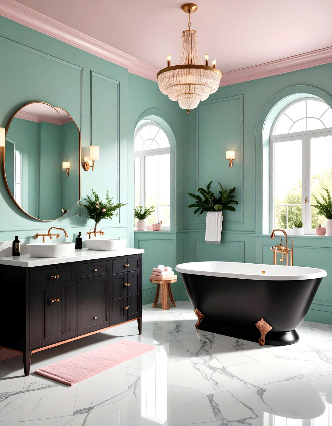 Pastel Art Deco Bathroom Color Twist - 25 art deco bathroom ideas