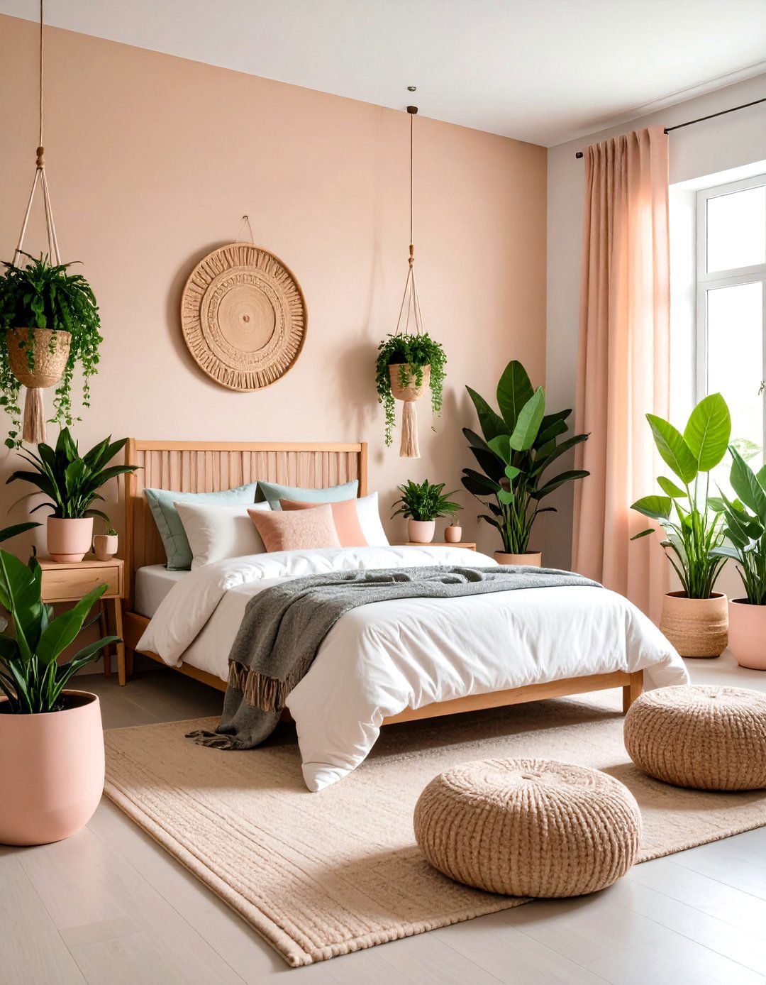 Pastel Loving Houseplants as Color Echoes - 25 pastel bedroom ideas
