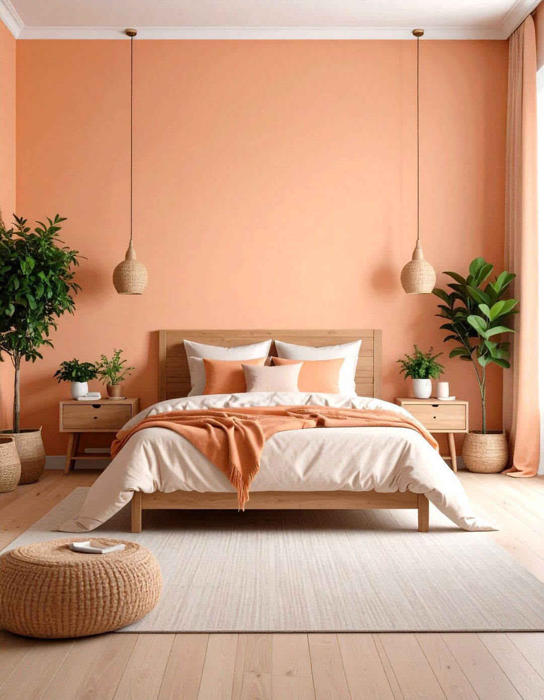Pastel Peach Orange Accent Wall - 25 orange accent wall ideas