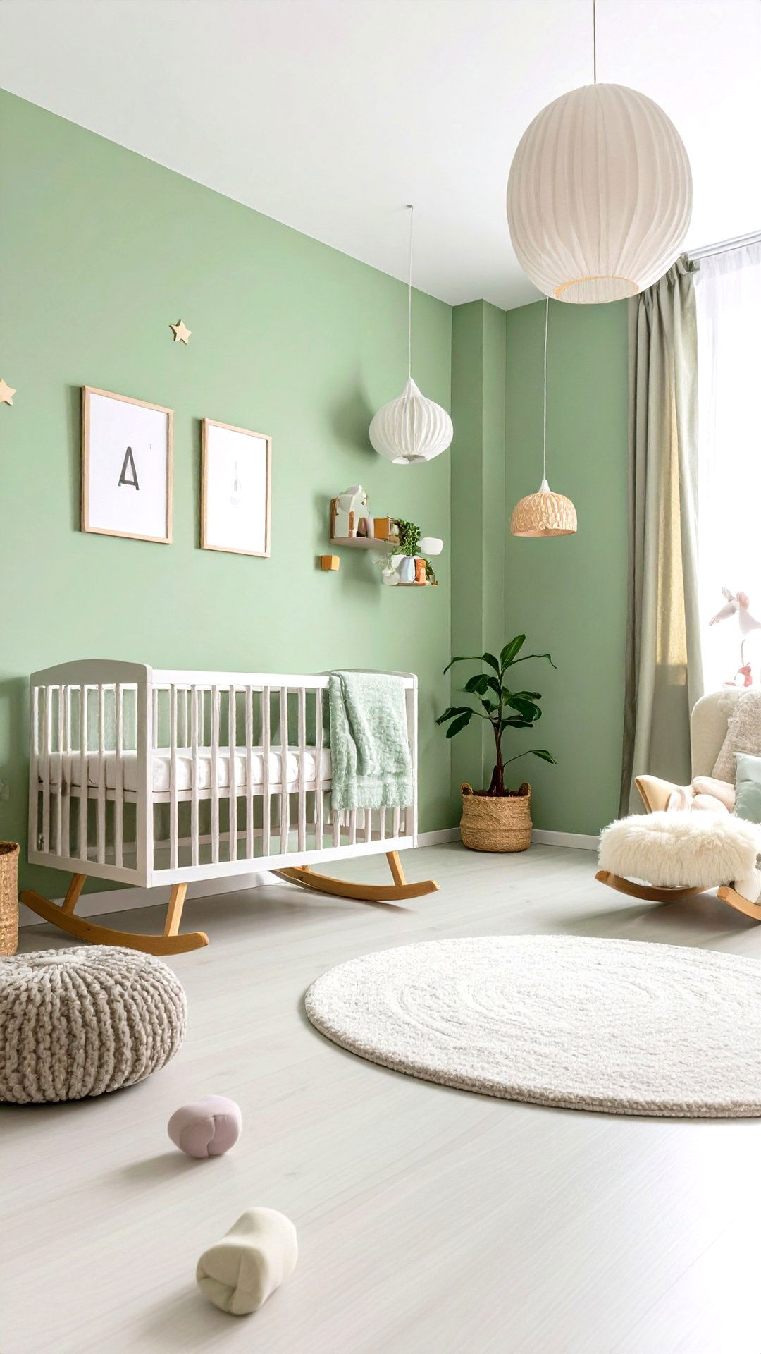 Pastel Pistachio Play Friendly Green Nursery - 25 green nursery ideas