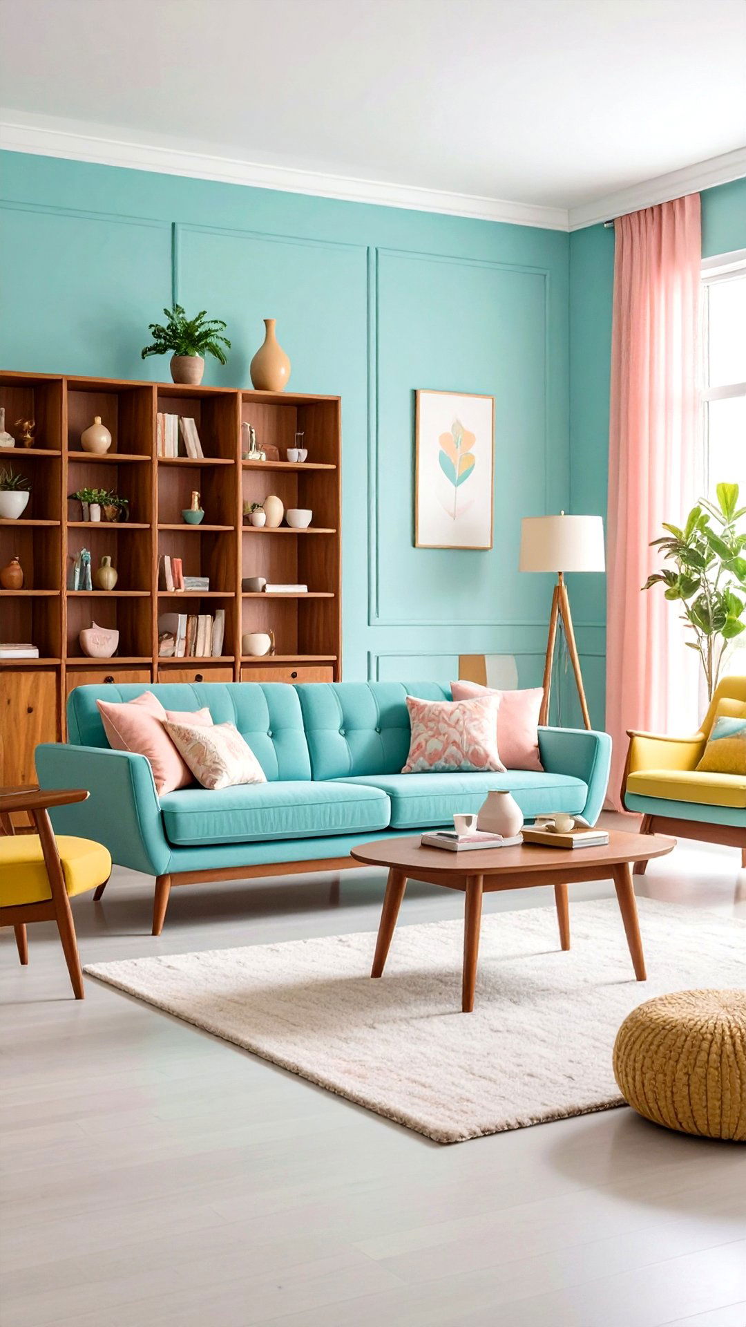 Pastel Walls Set the s Living Room Mood - 25 1950s living room ideas