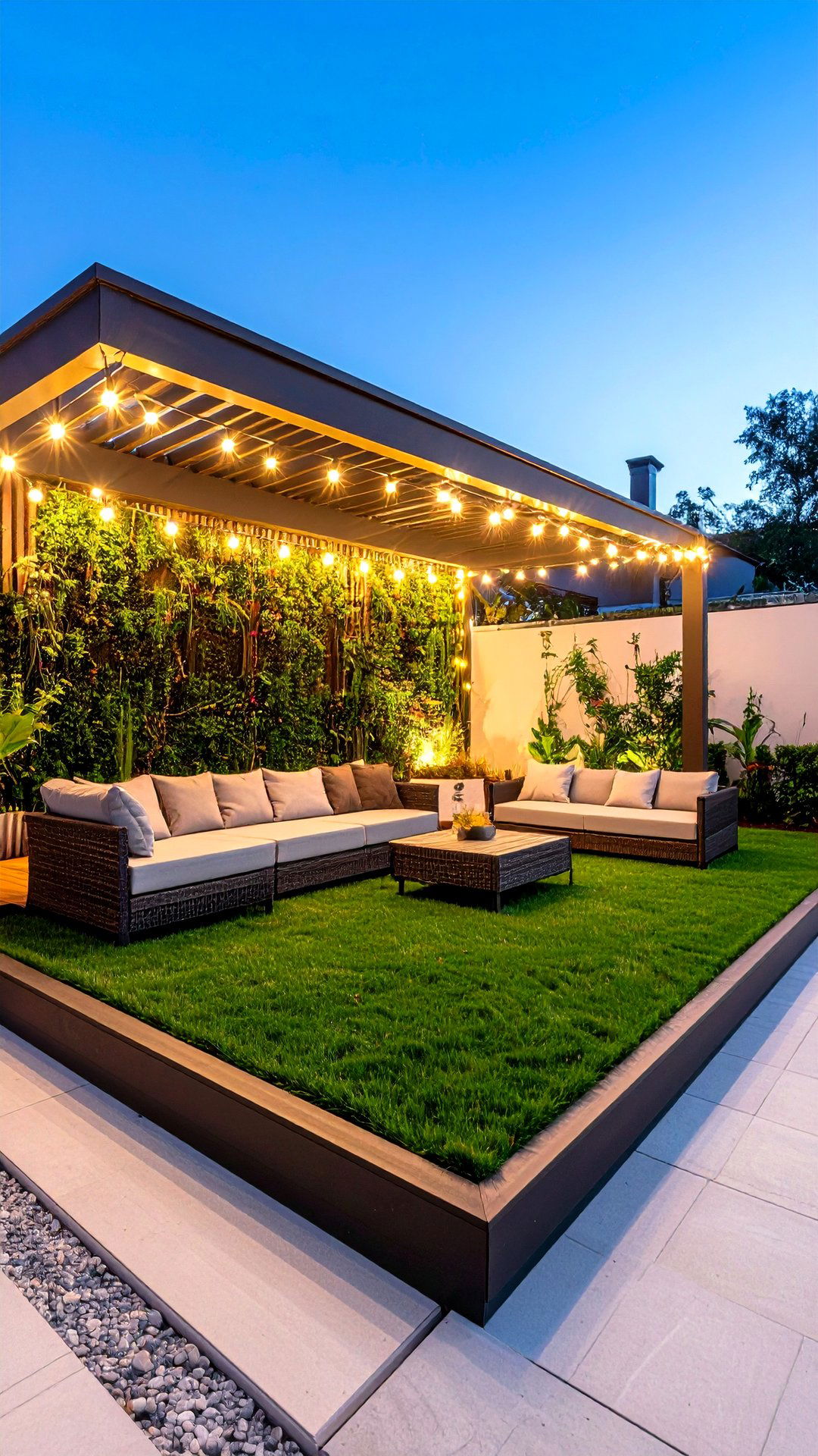 Patio Privacy Artificial Grass Wall Screen - 25 artificial grass wall design ideas