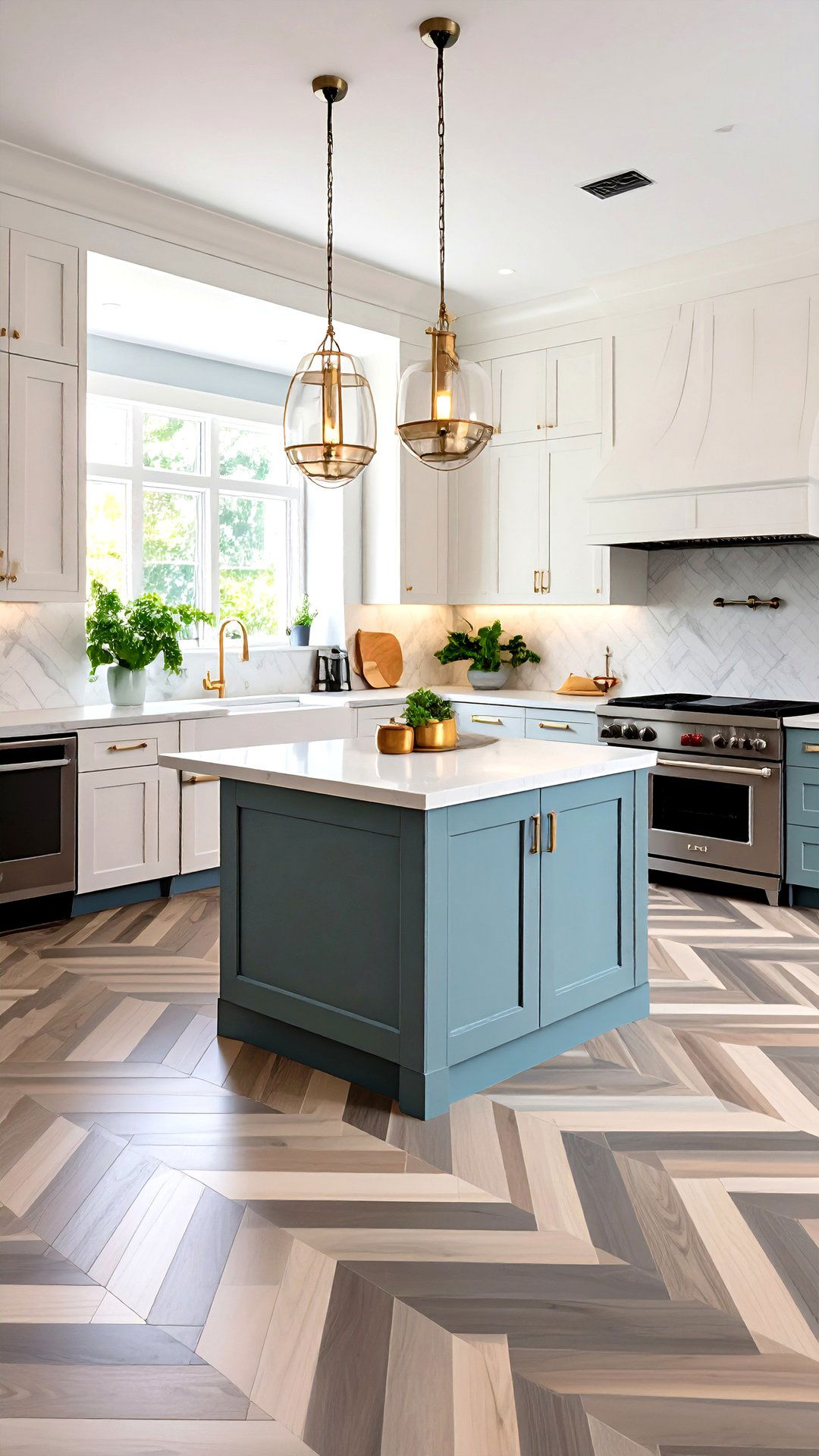 Patterned Linoleum for Budget Friendly Authenticity - 25 art deco kitchen ideas