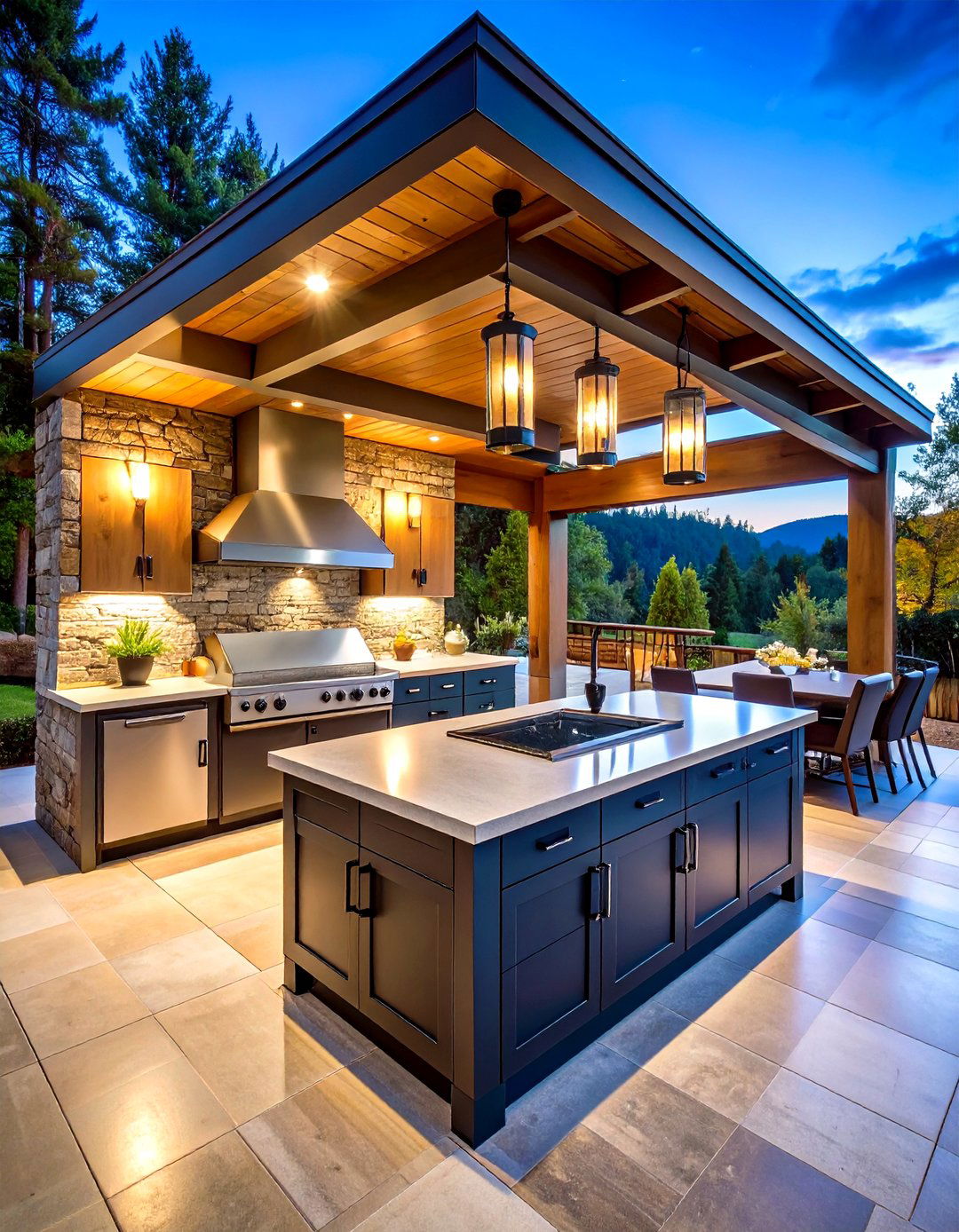 Pavilion With a Fully Plumbed Outdoor Kitchen - 25 outdoor pavilion ideas