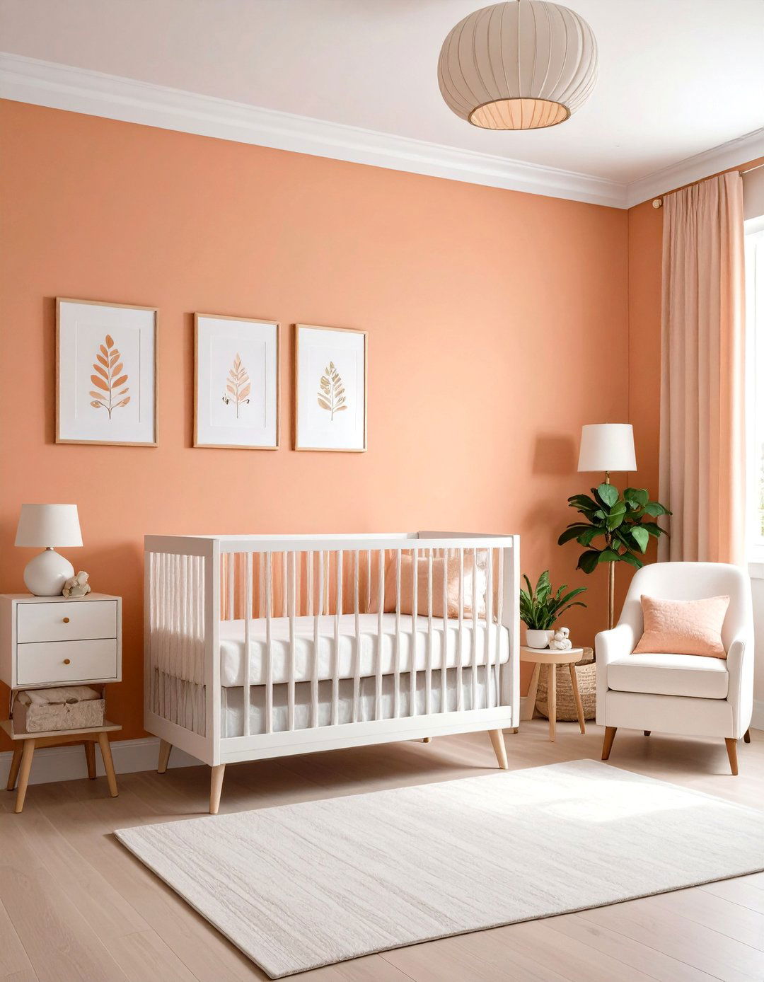 Peach Orange Nursery for Soft Warmth - 25 orange room ideas