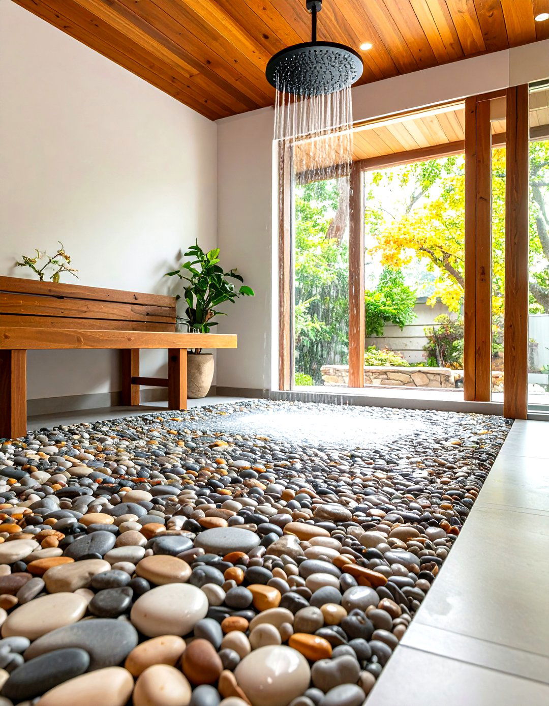 Pebble Shower Floors Massage Tired Feet - 25 bathroom tile ideas