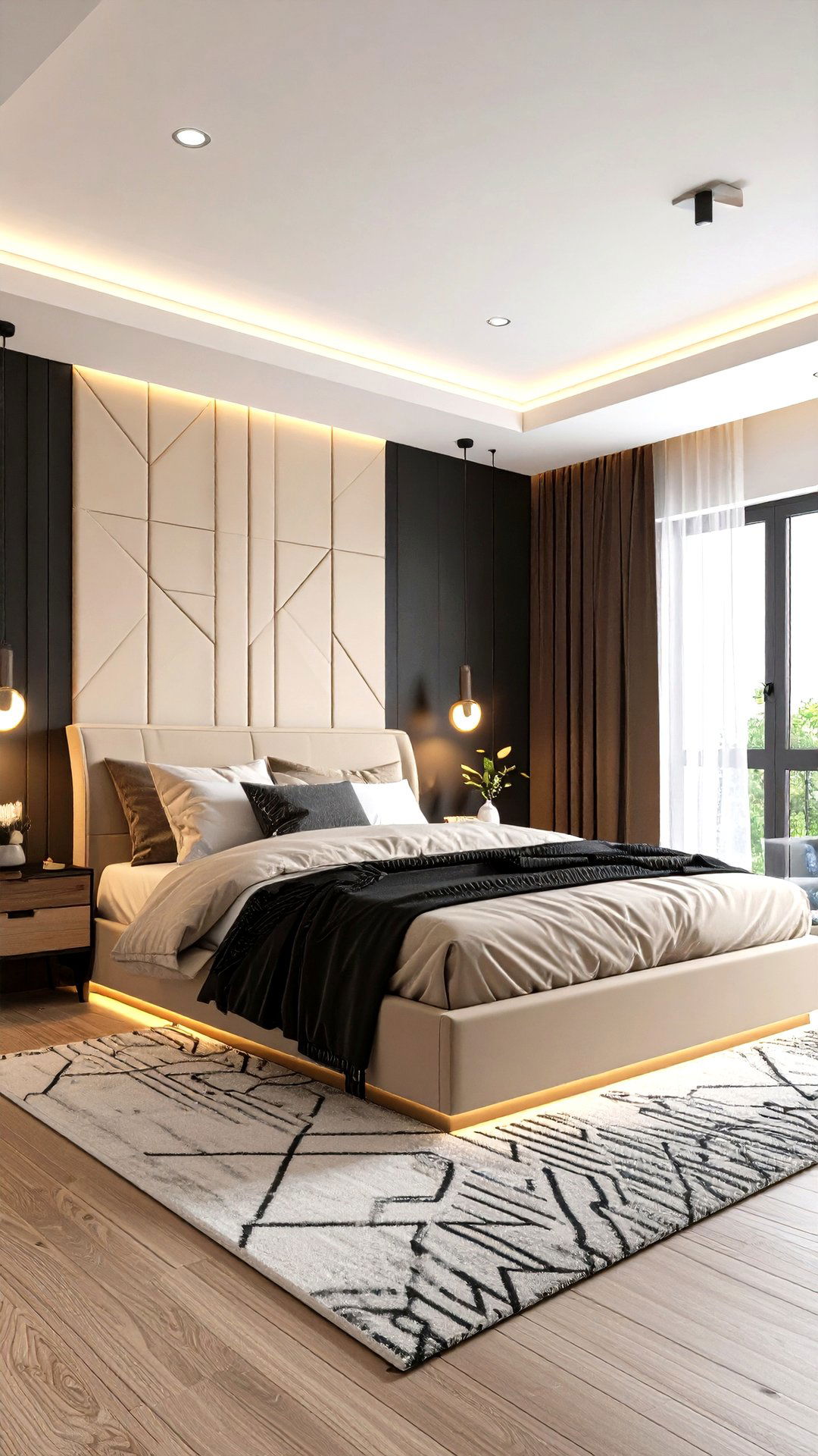 Peel and Stick Personality for a Teens Black and Beige Bedroom - 25 black and beige bedroom design ideas