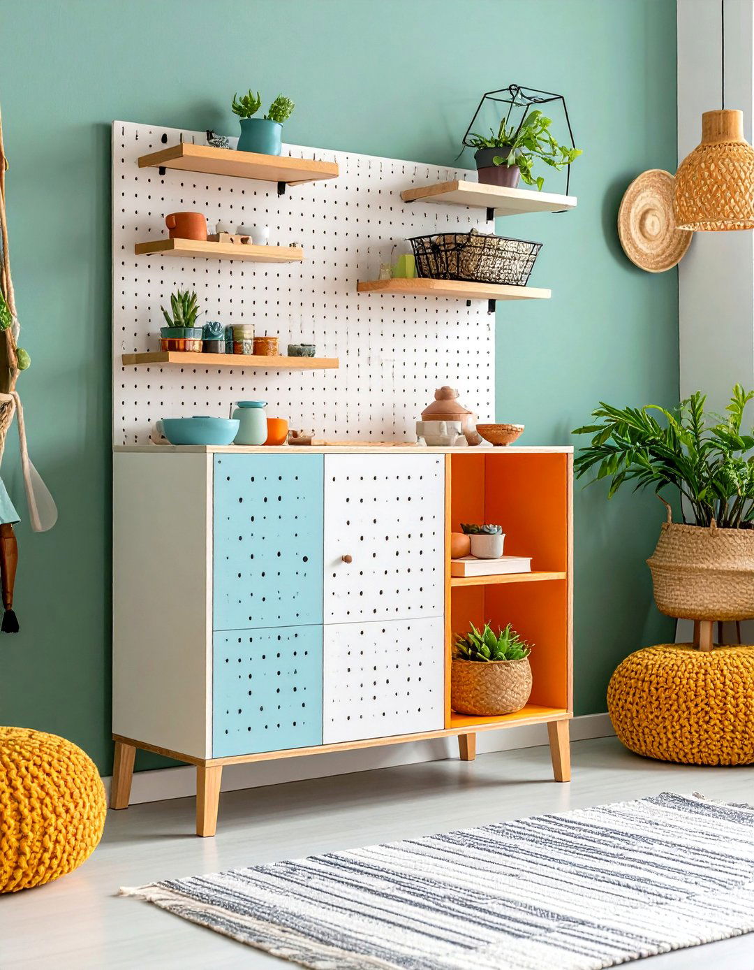 Pegboard Nightstand Reconfigures on a Whim - 25 nightstand ideas