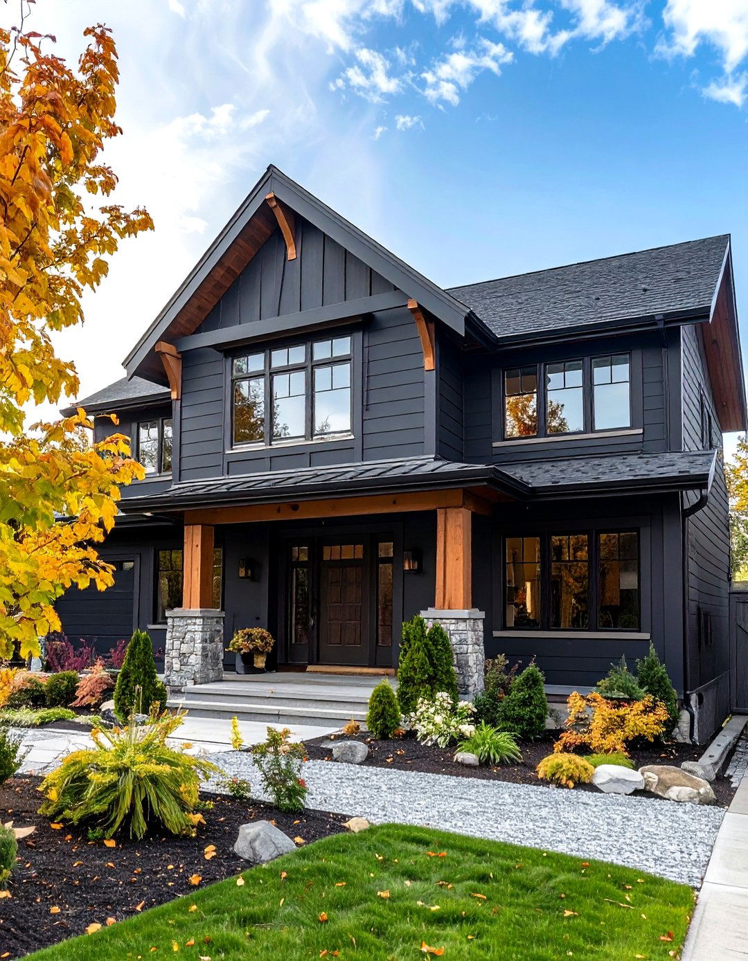 Perfect Greige SW Balanced Greige Paint Color for Warmth - 25 paint colors for a modern black house with cedar accents