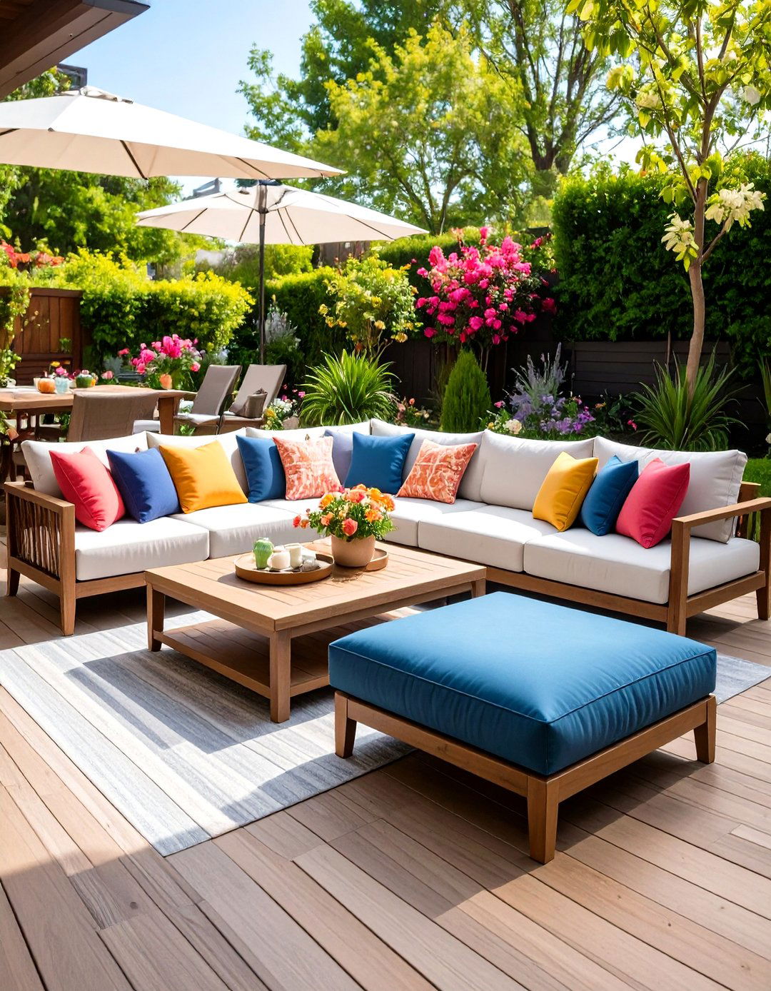 Performance Fabrics Keep the Outdoor Living Room Looking New - 25 outdoor living room ideas