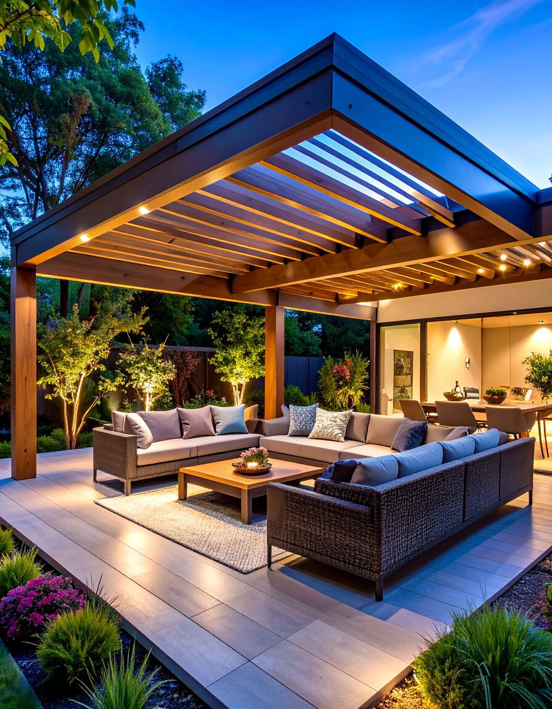 Pergola Covered Outdoor Living Room Welcomes All Seasons - 25 outdoor living room ideas