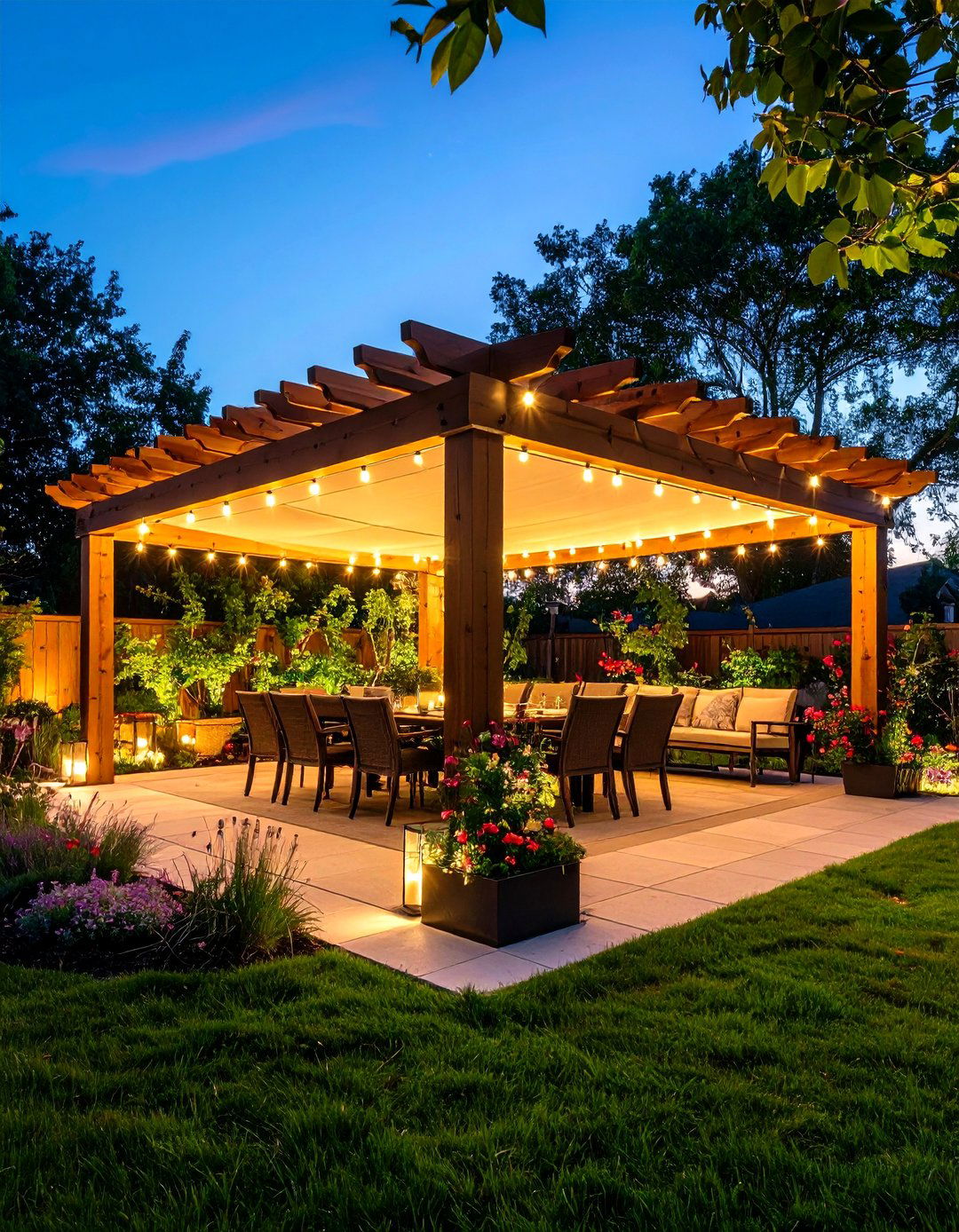 Pergola Covered Patio Deck With Retractable Canopy - 25 patio deck ideas