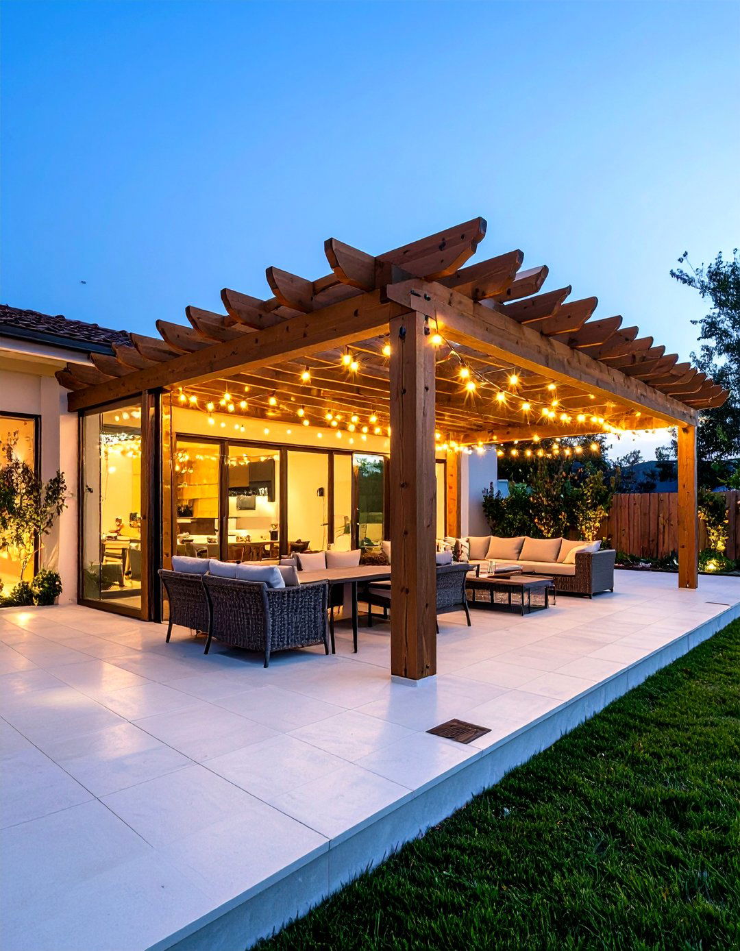 Pergola With Glass Windbreaks - 25 patio enclosure ideas