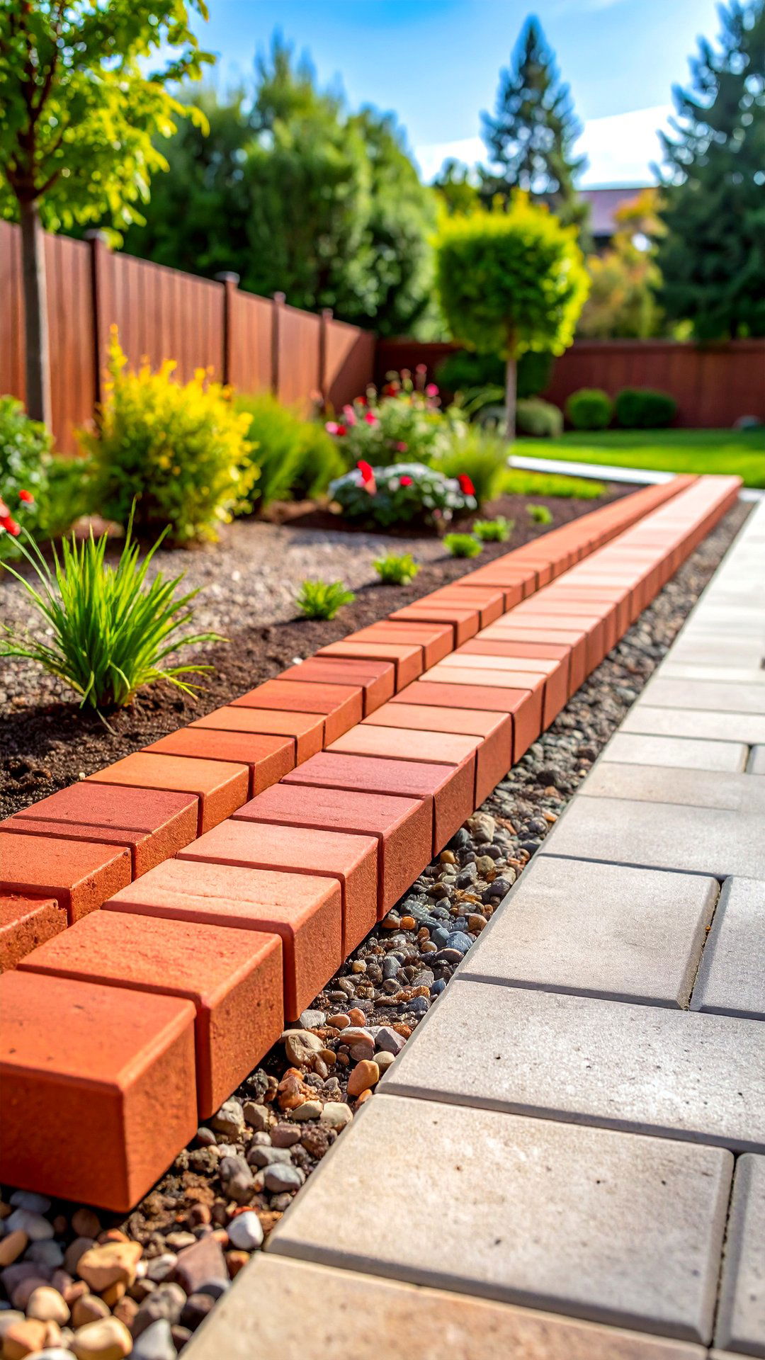 Permeable Brick Edging for Runoff - 25 brick edging ideas