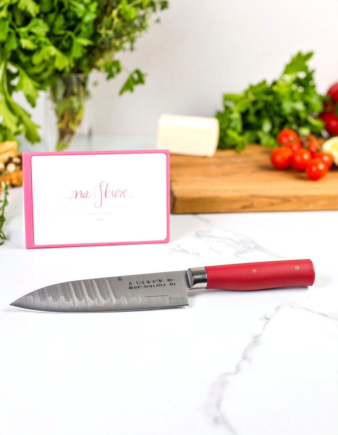 Personalized Ruby Handled Chefs Knife for Culinary Adventures - 25 40th wedding anniversary gift ideas