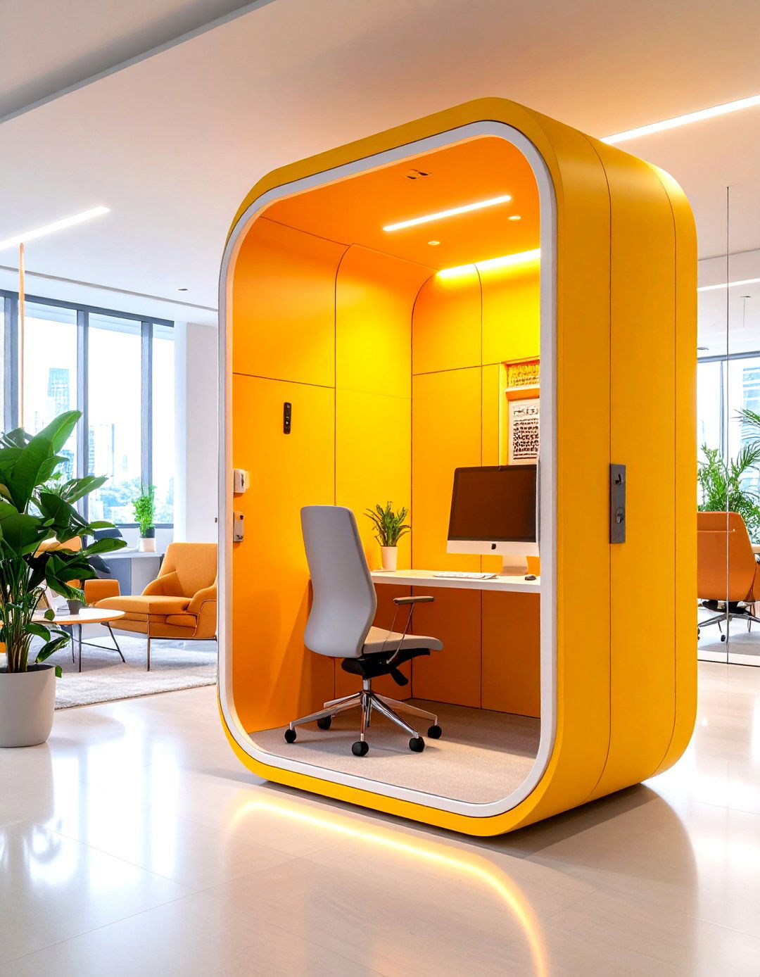 Phone Booth Pods Add Privacy - 25 office interior design ideas