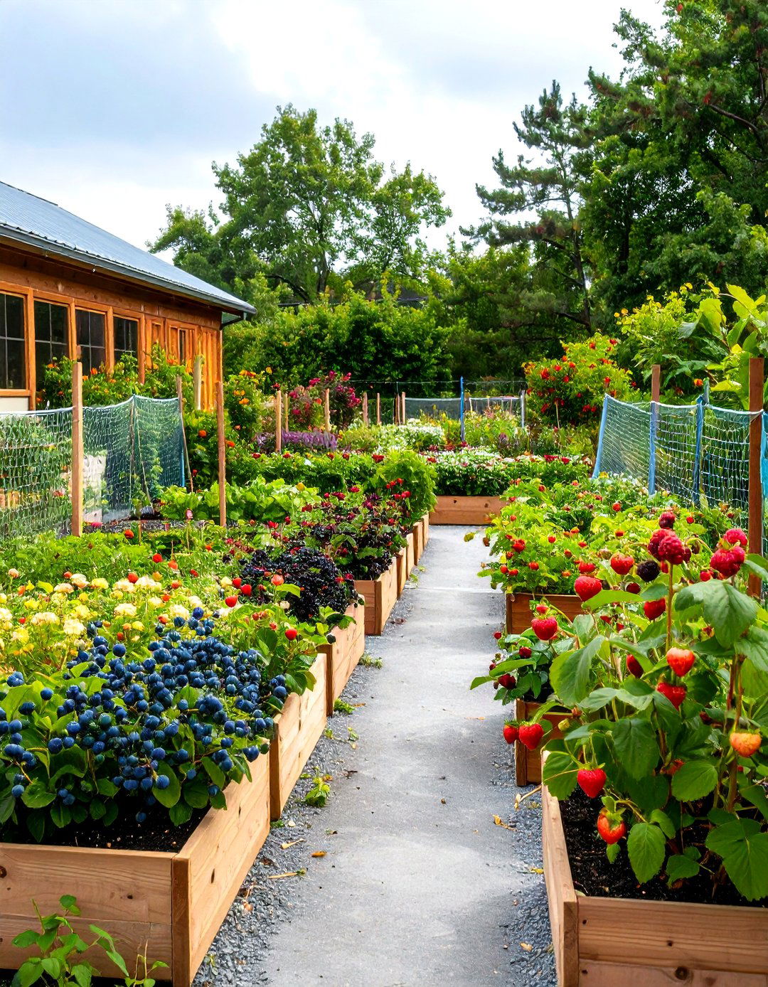 Pick and Snack Berry Border - 25 nursery garden ideas