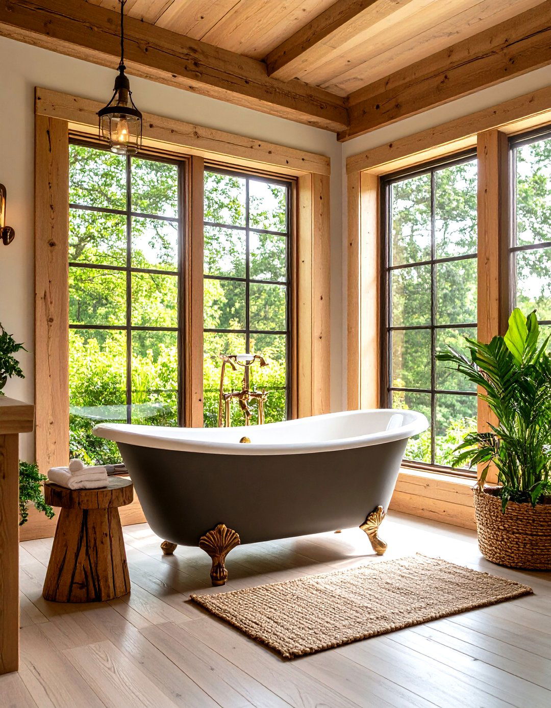 Picture Window Clawfoot Tub Moments in a Barndominium Bathroom - 25 barndominium bathroom ideas