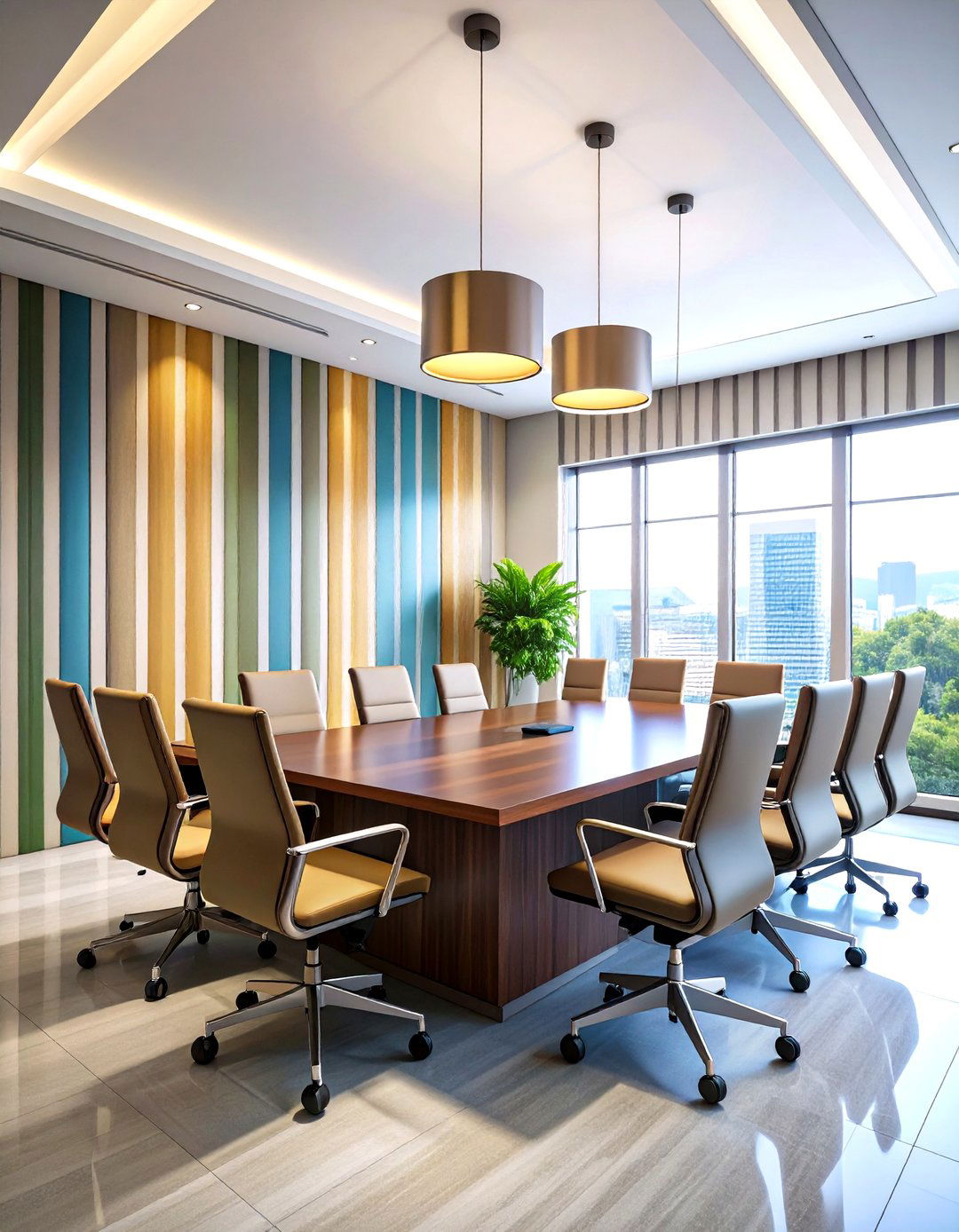 Pinstripe Classic Office Wallpaper That Means Business - 25 office wallpaper ideas