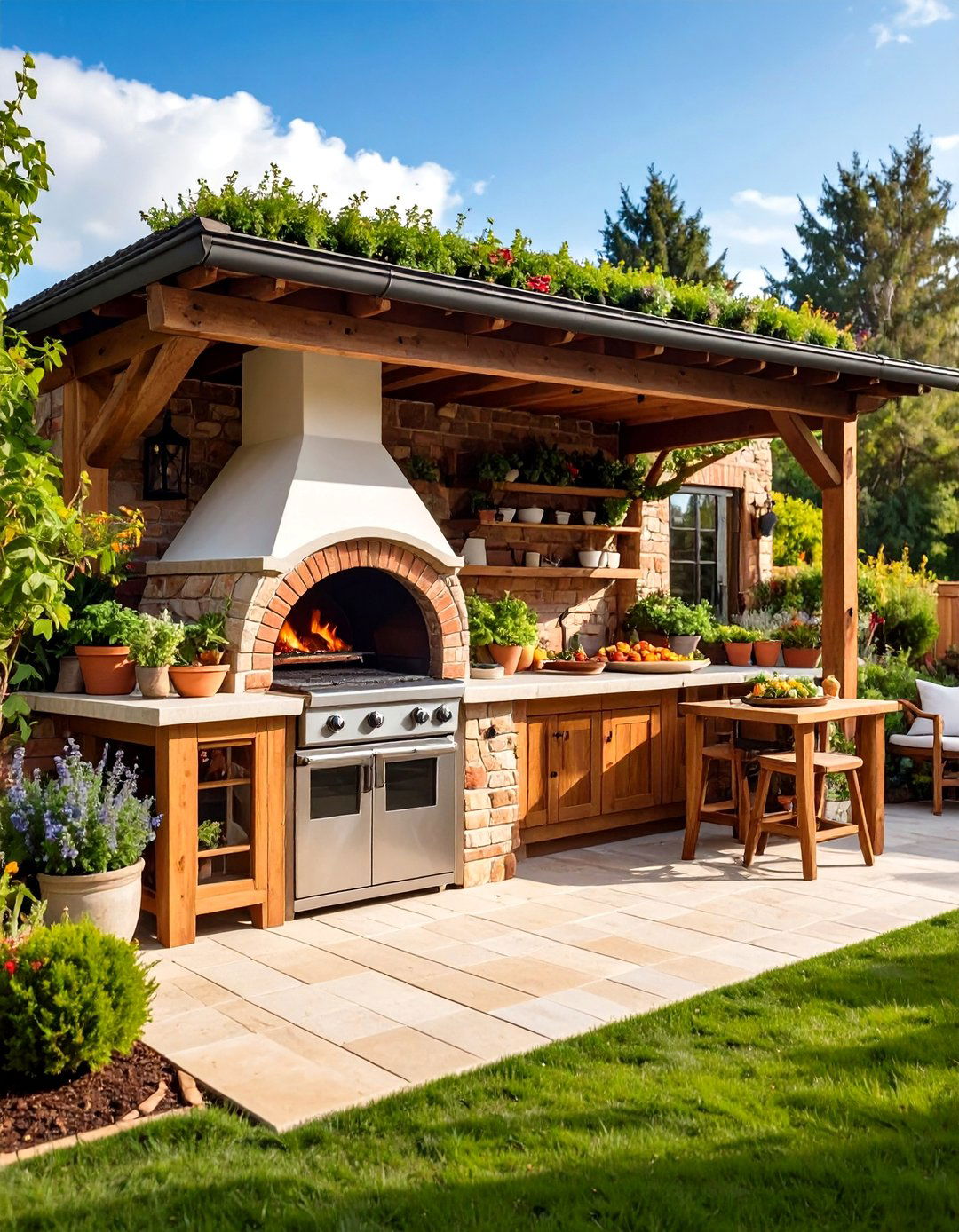 Pizza Oven Outdoor Kitchen Living Space - 25 outdoor living space ideas