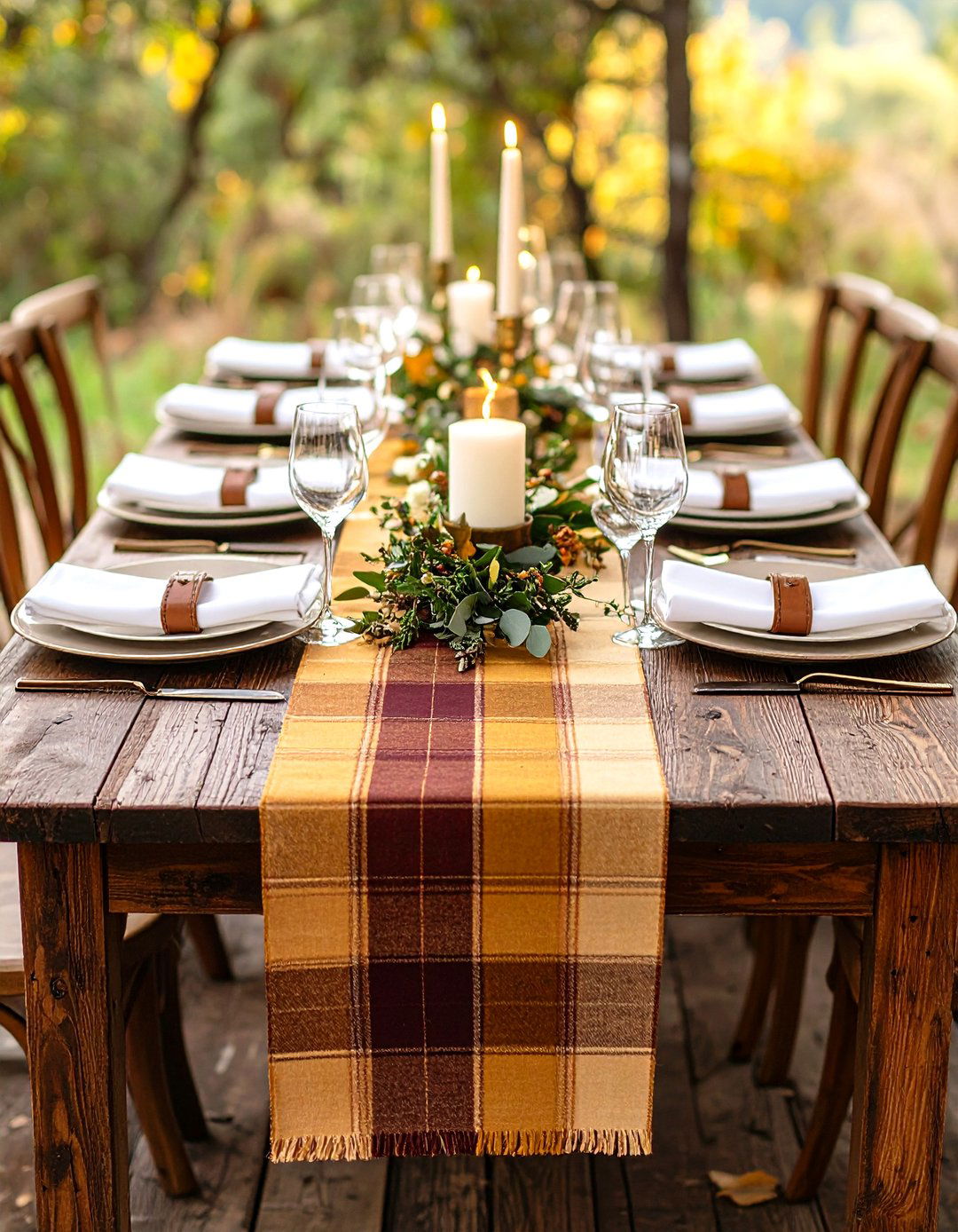 Plaid Table Runners Fall Wedding Decor - 25 fall wedding décor ideas