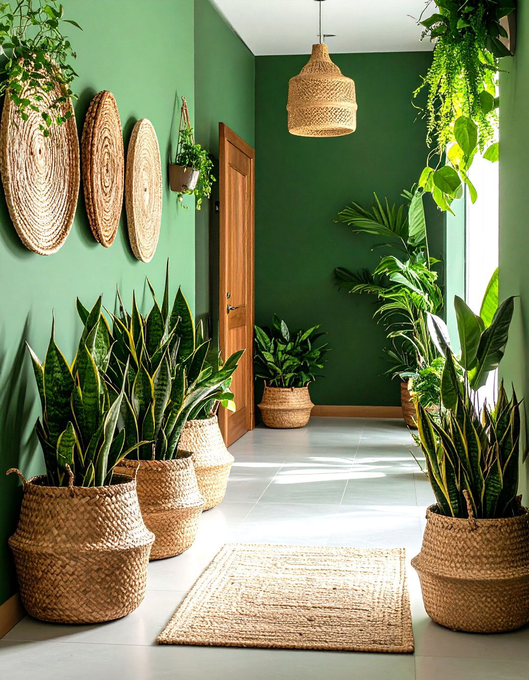 Plant Friendly Green Hallway for Low Light - 25 green hallway ideas