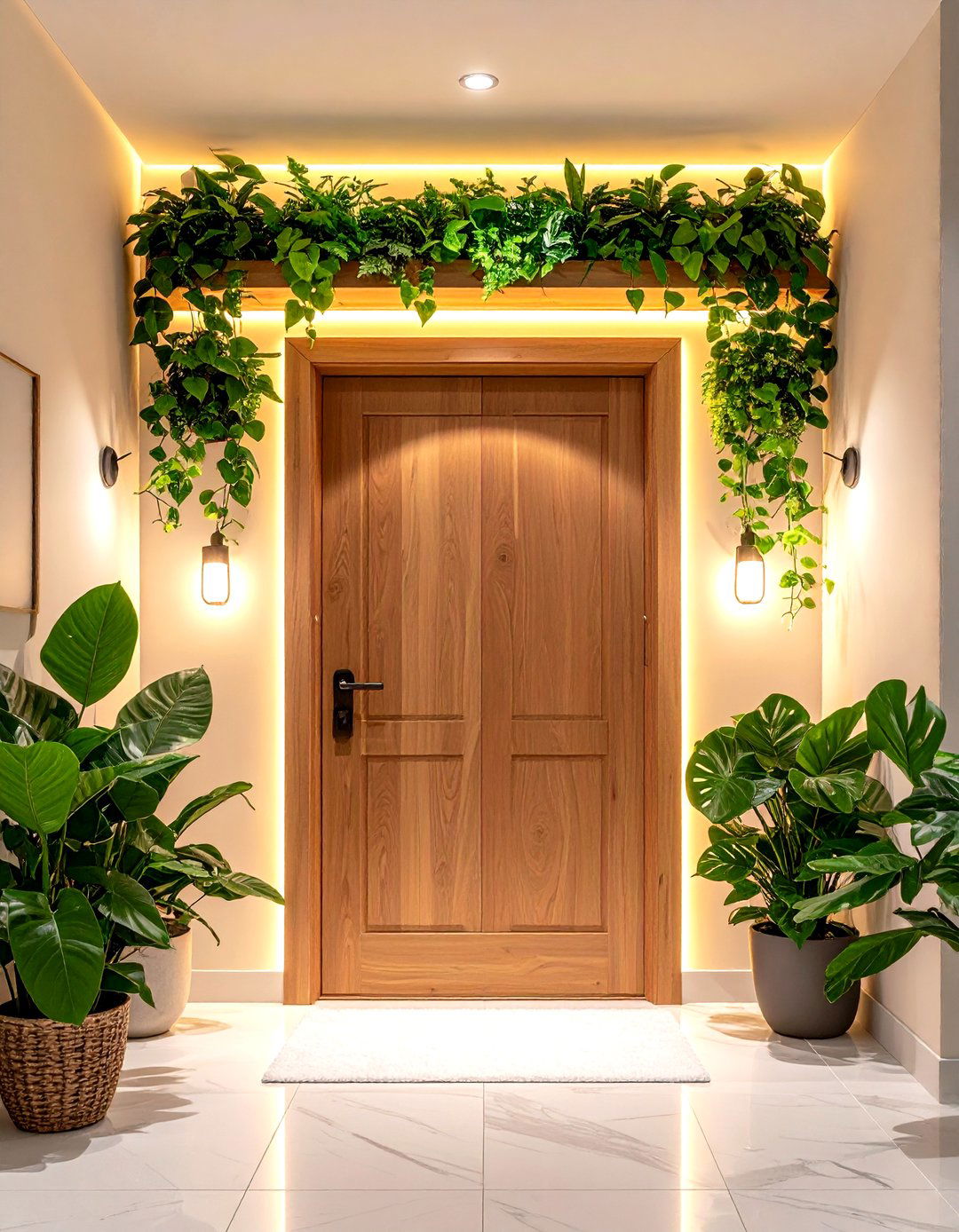 Plant Shelf Above Door Maximizes Forgotten Space - 25 apartment bathroom ideas