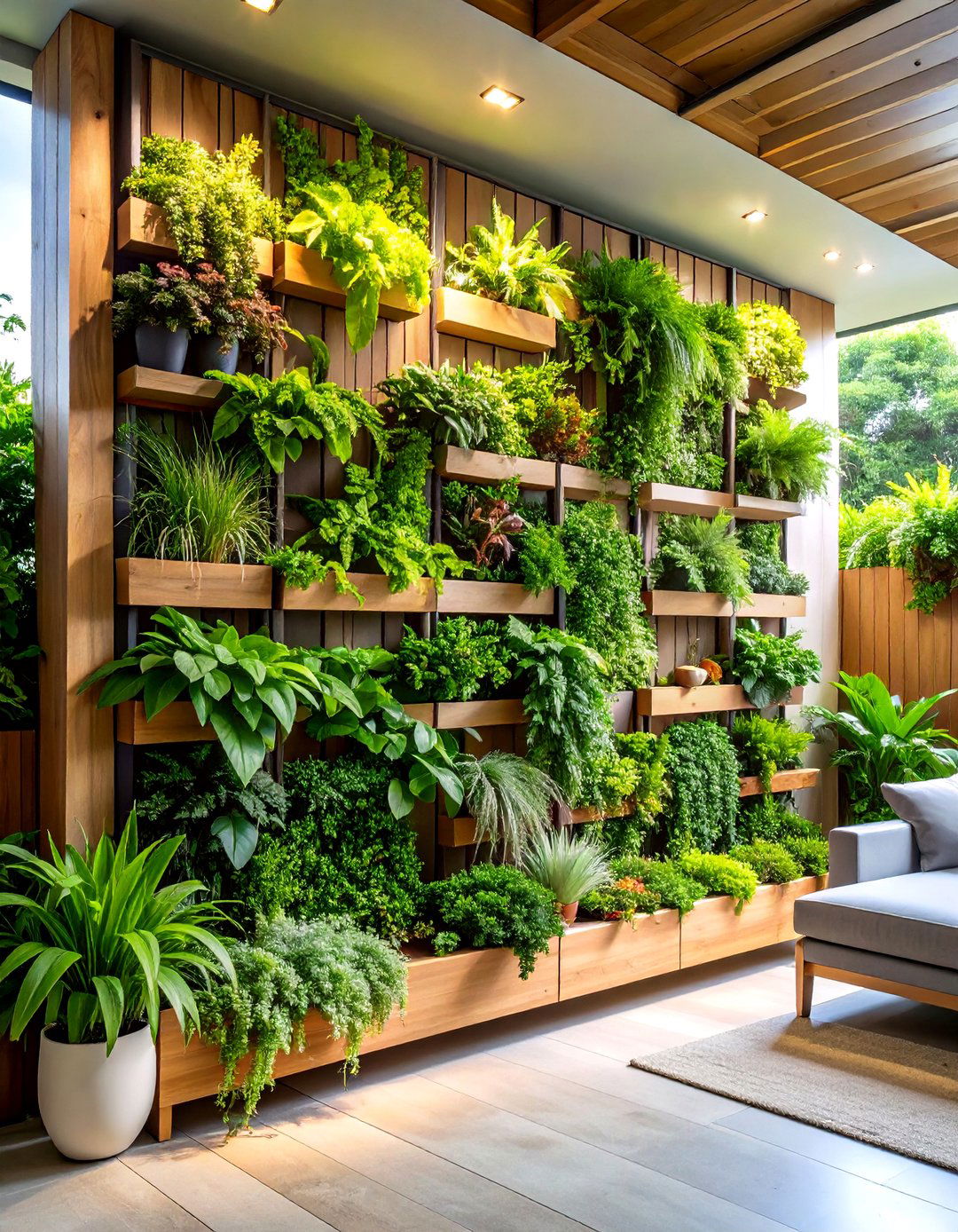 Plant Walls Bring Biophilic Calm to the Outdoor Living Room - 25 outdoor living room ideas
