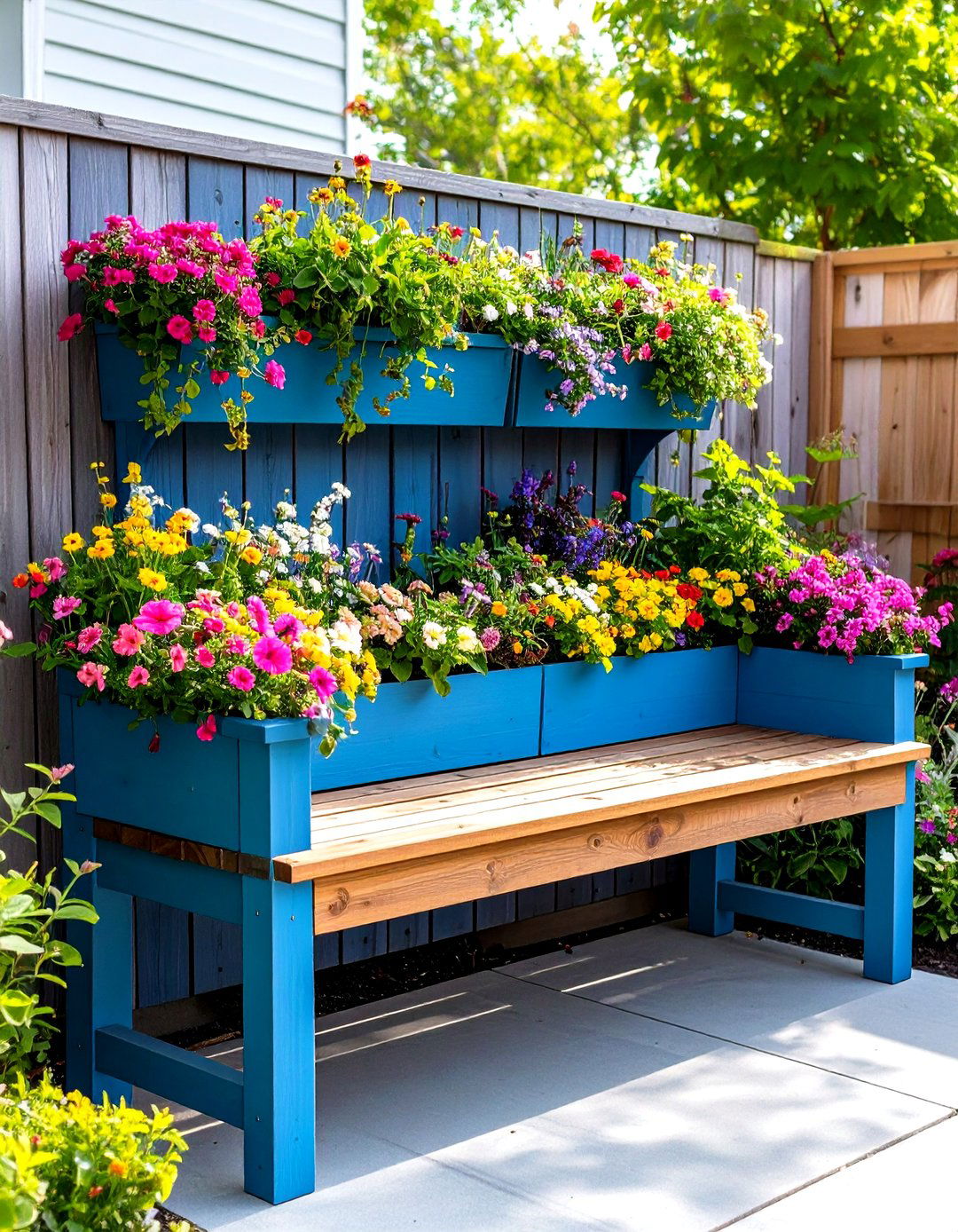 Planter Bench Combo Outdoor Storage Flair - 25 outdoor storage ideas