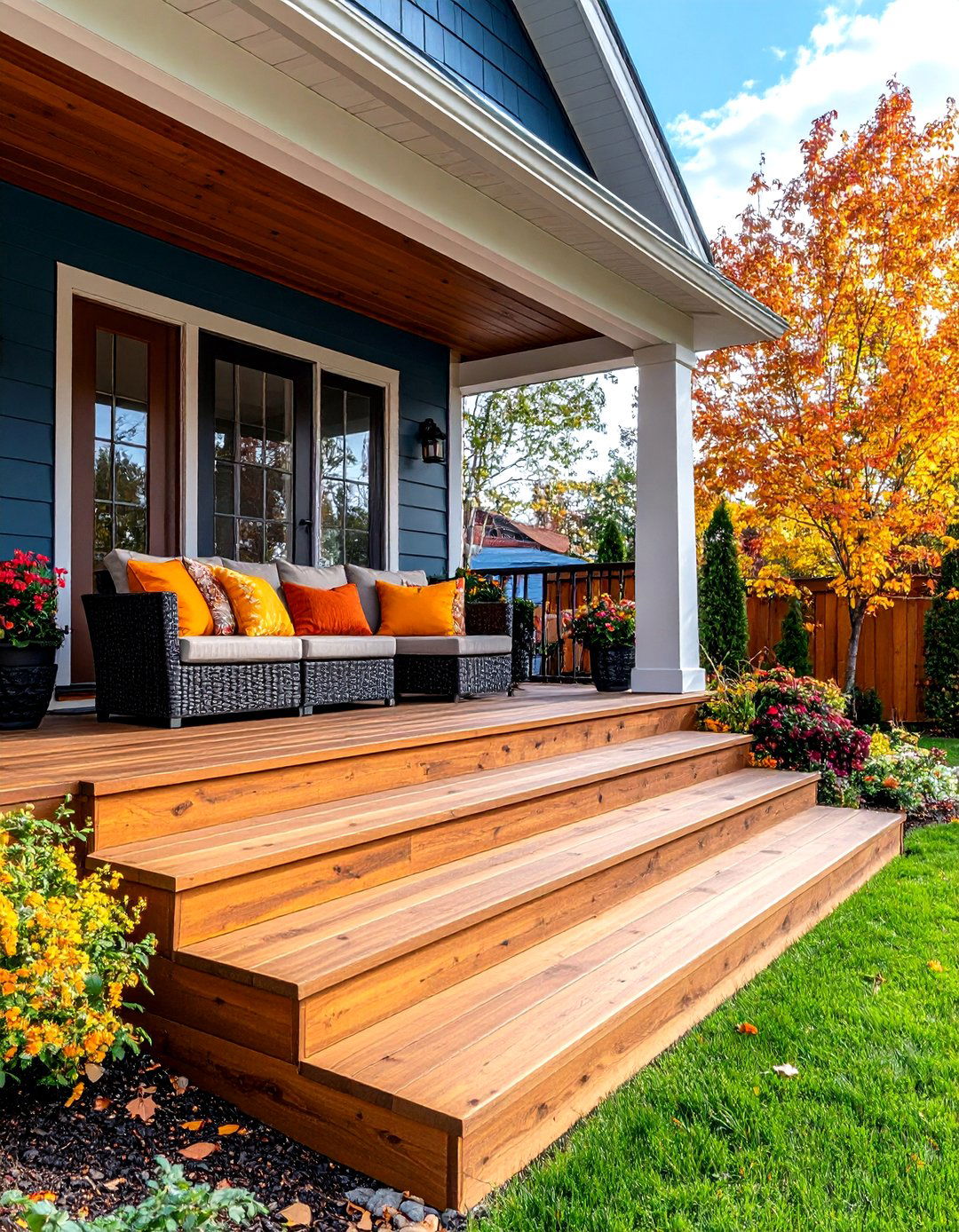 Platform Seating Front Steps - 25 front step ideas