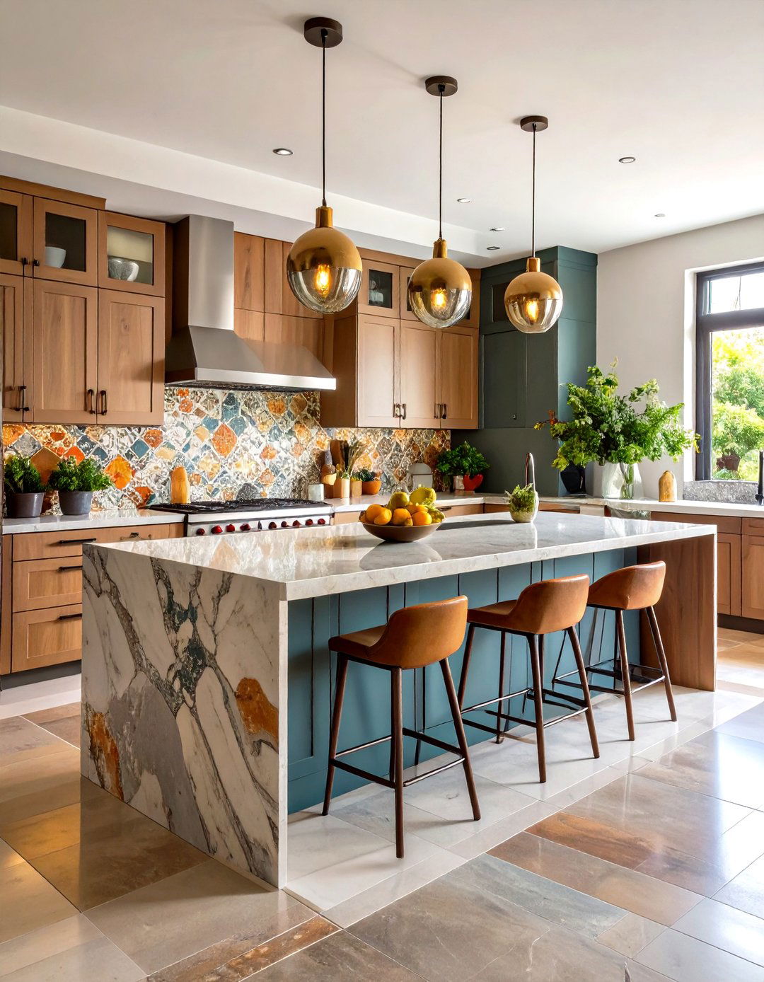 Play With Patchwork Tile or Textural Backsplashes - 25 cozy kitchen ideas