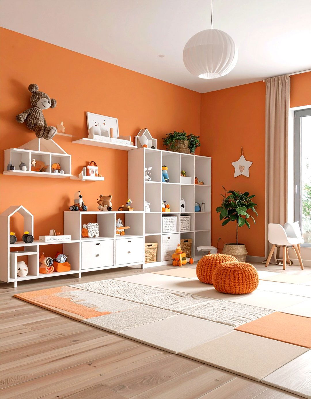 Playful Orange Kids Playroom for Endless Energy - 25 orange room ideas
