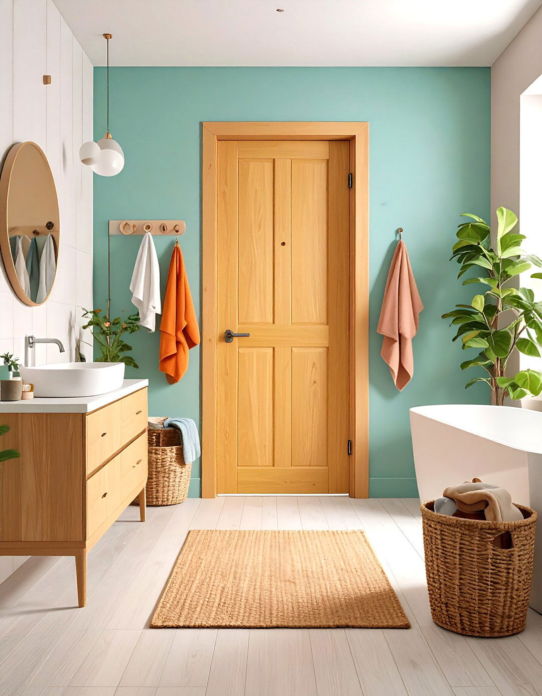 Pocket Door Clears Swing Space - 25 minimalist bathroom ideas