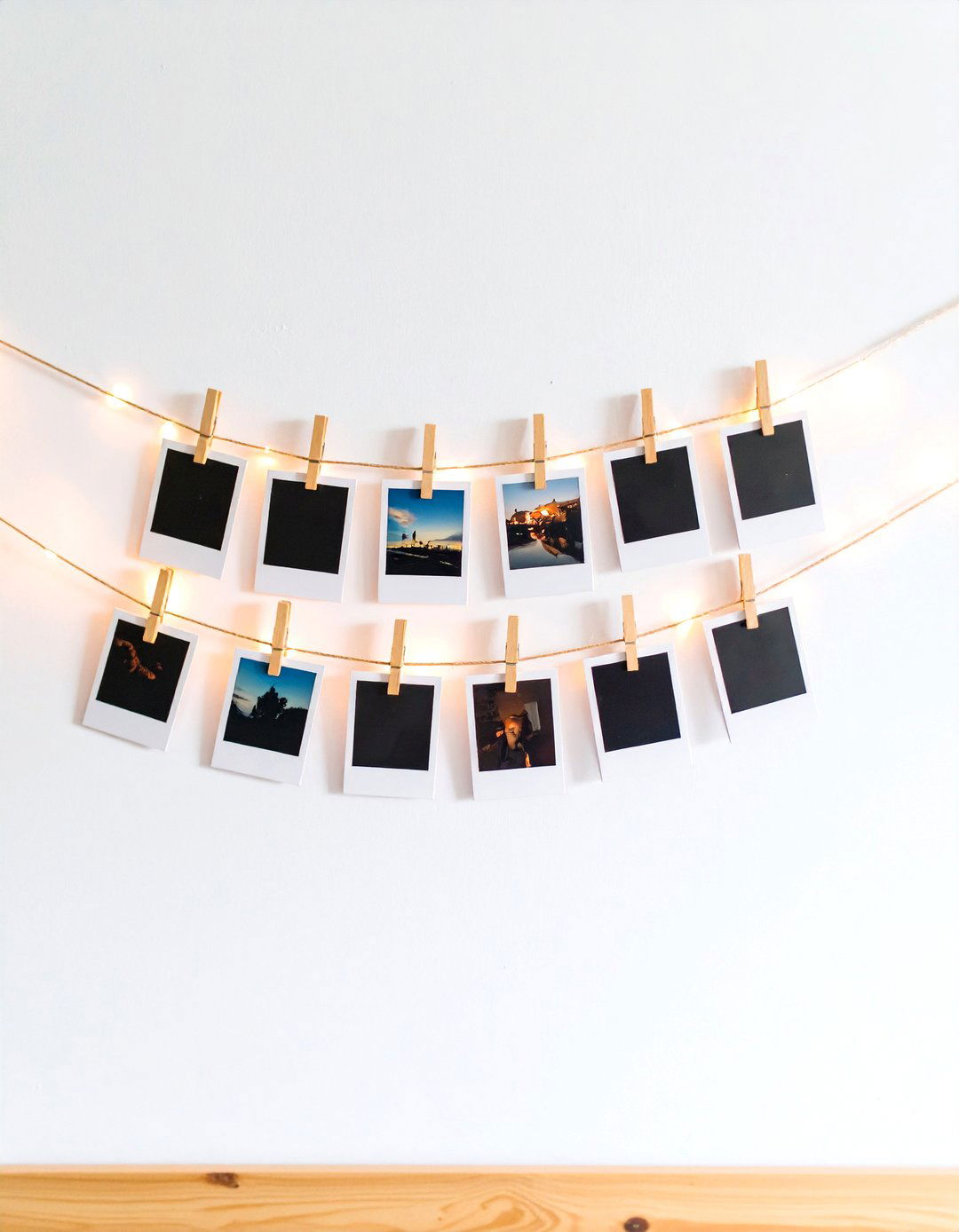 Polaroid String Light Gallery in a s Bedroom - 25 90s bedroom decor ideas