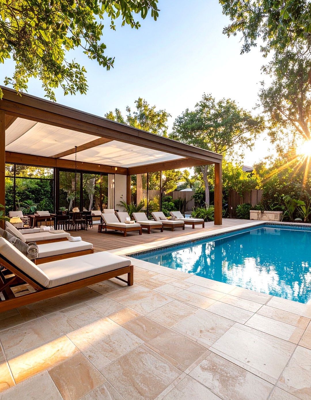 Pool Cage Lanai with Sun Deck - 25 lanai porch & patio designs