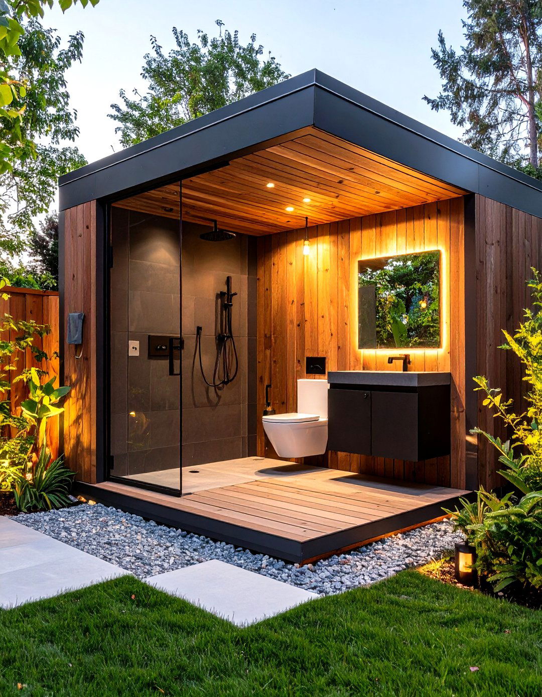 Poolside Cabana Convenience - 25 outdoor bathroom ideas