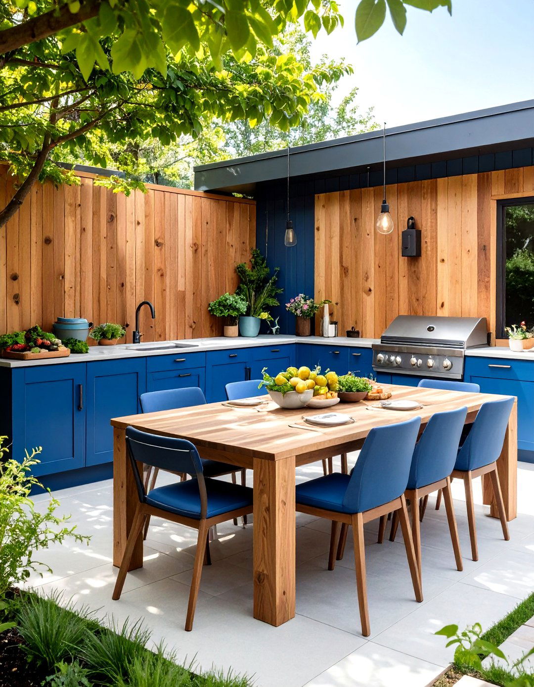 Porcelain Wood Look Countertop Warmth without Worry - 25 outdoor kitchen countertop ideas