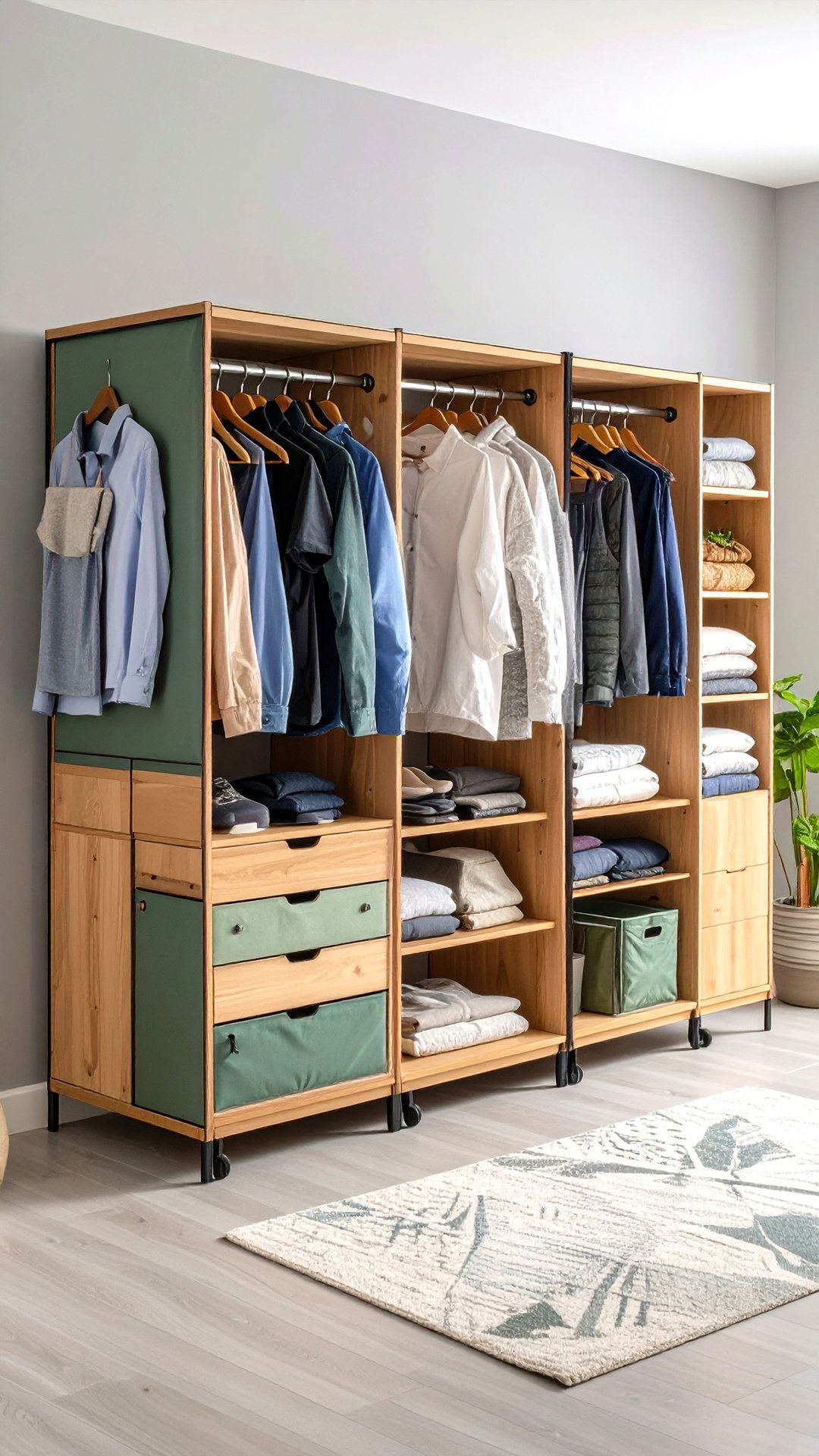 Portable Fabric Wardrobes for Temporary Clothes Storage - 25 clothes storage ideas