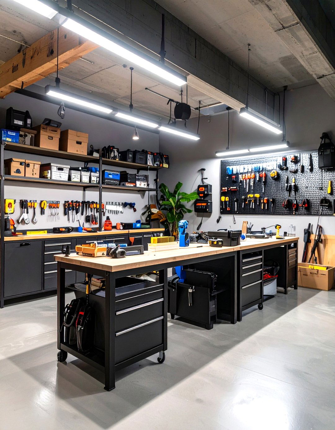 Portable Magnetic Work Lights for the DIY Bench - 25 basement lighting ideas