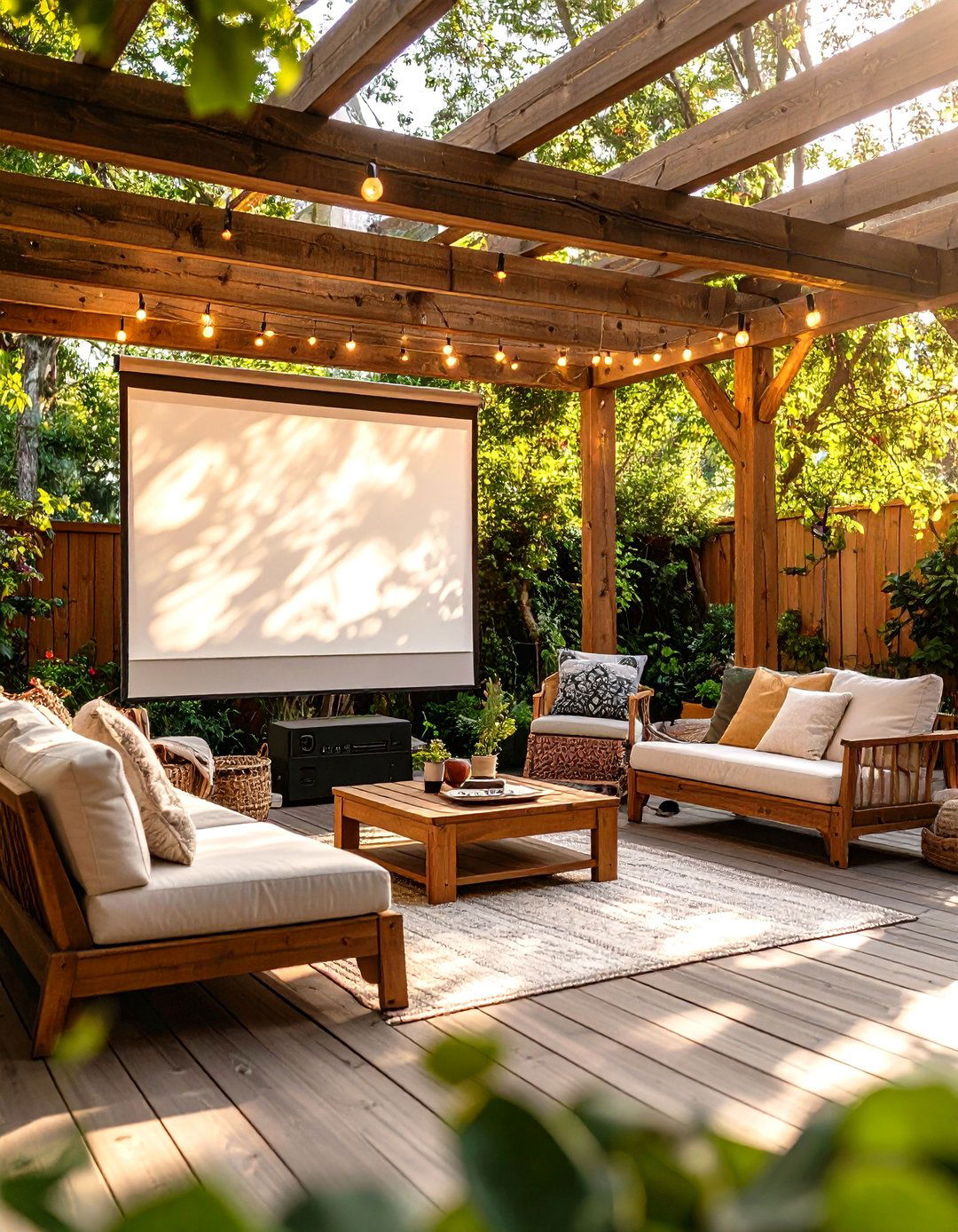 Portable Patio Projector Screen - 25 patio decor ideas