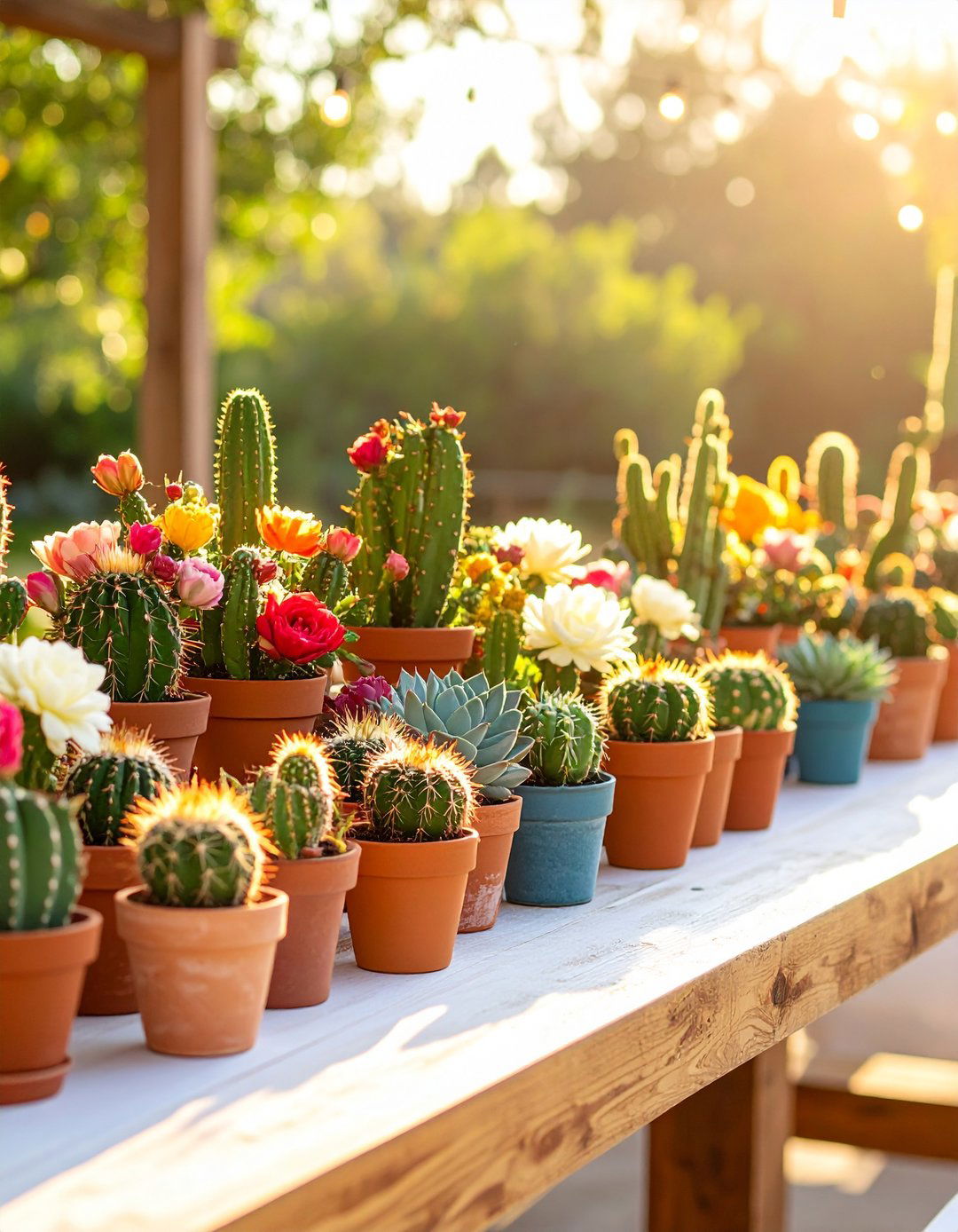 Potted Cacti and Succulent Centerpieces - 25 mexican wedding ideas