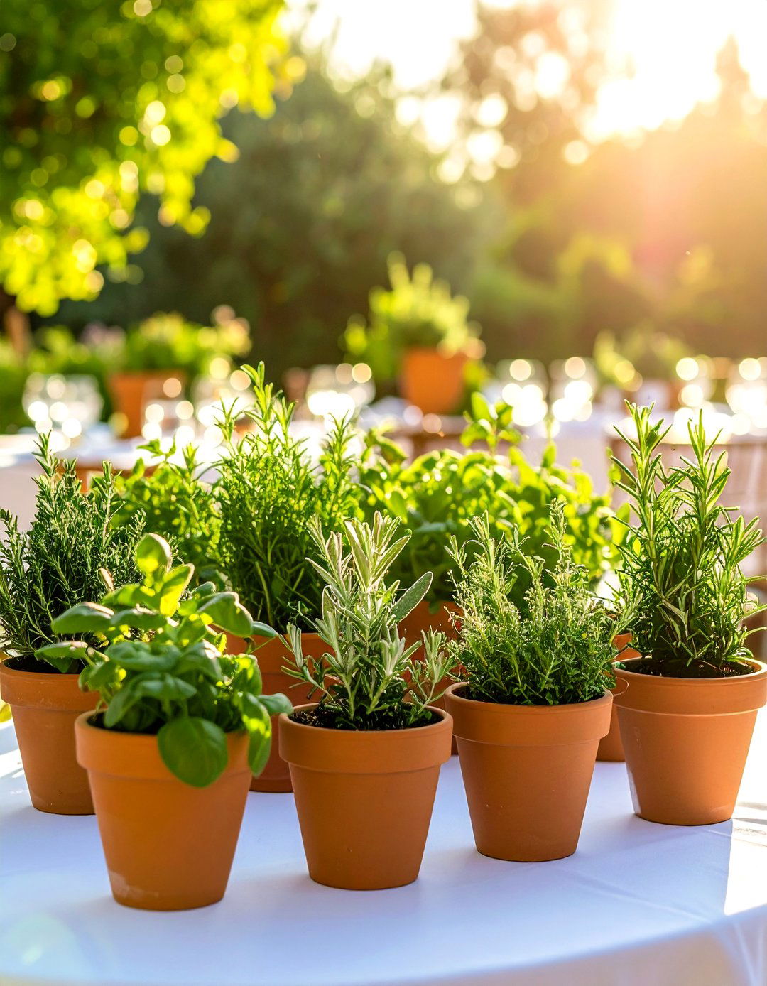 Potted Herb Favor Centerpiece - 25 non-floral wedding centerpiece ideas