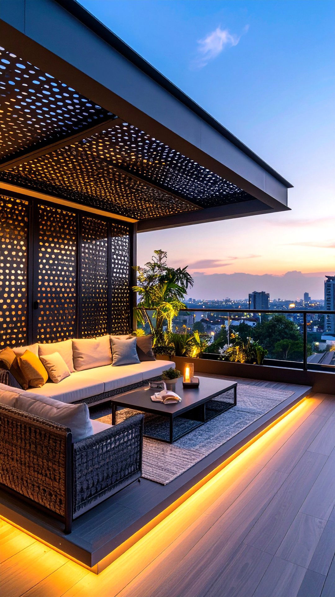 Privacy Screened Cantilever Balcony Sanctuary - 25 cantilever balcony ideas