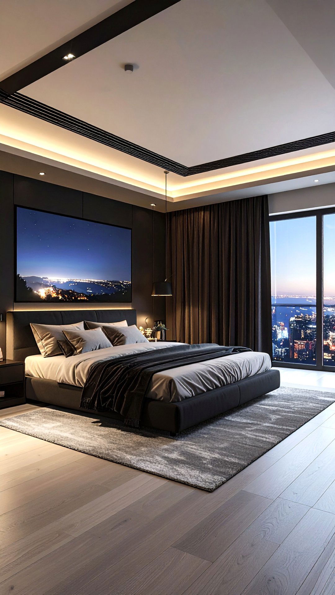 Projection Optimized Wall - 25 black accent wall bedroom ideas