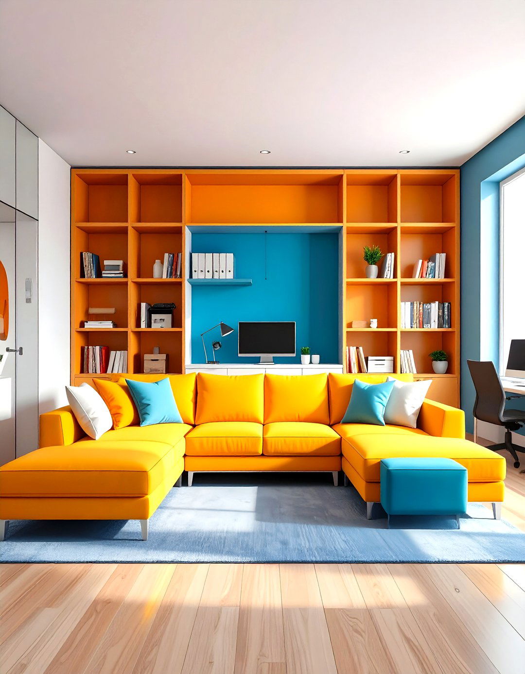 Pull Out Sofa Solution for an Office Guest Room - 25 office guest room ideas