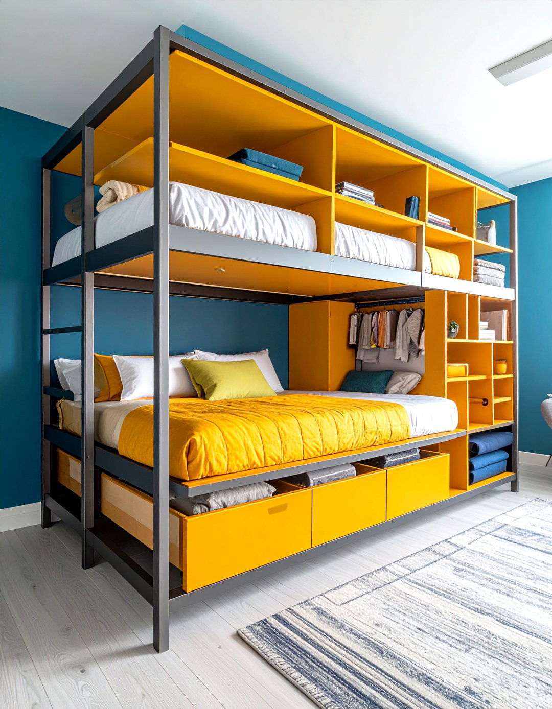 Queen Murphy Bed with Shelves Elevates Office Guest Room - 25 office guest room ideas