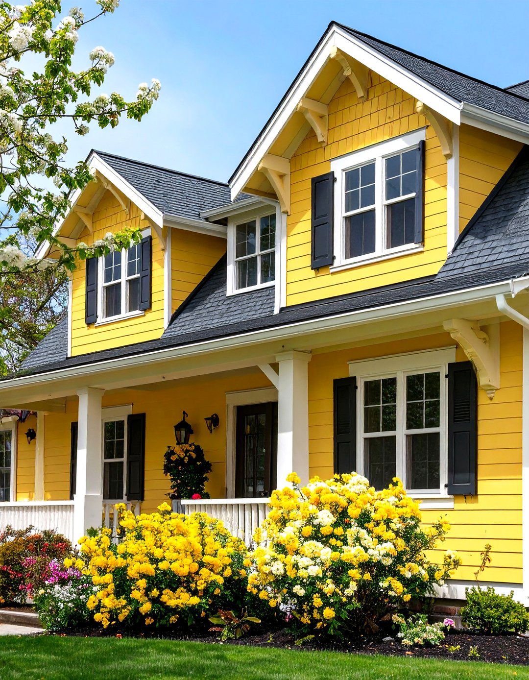 Quiet Pastel Yellows Radiate Cheer - 25 exterior house colors & inspiration